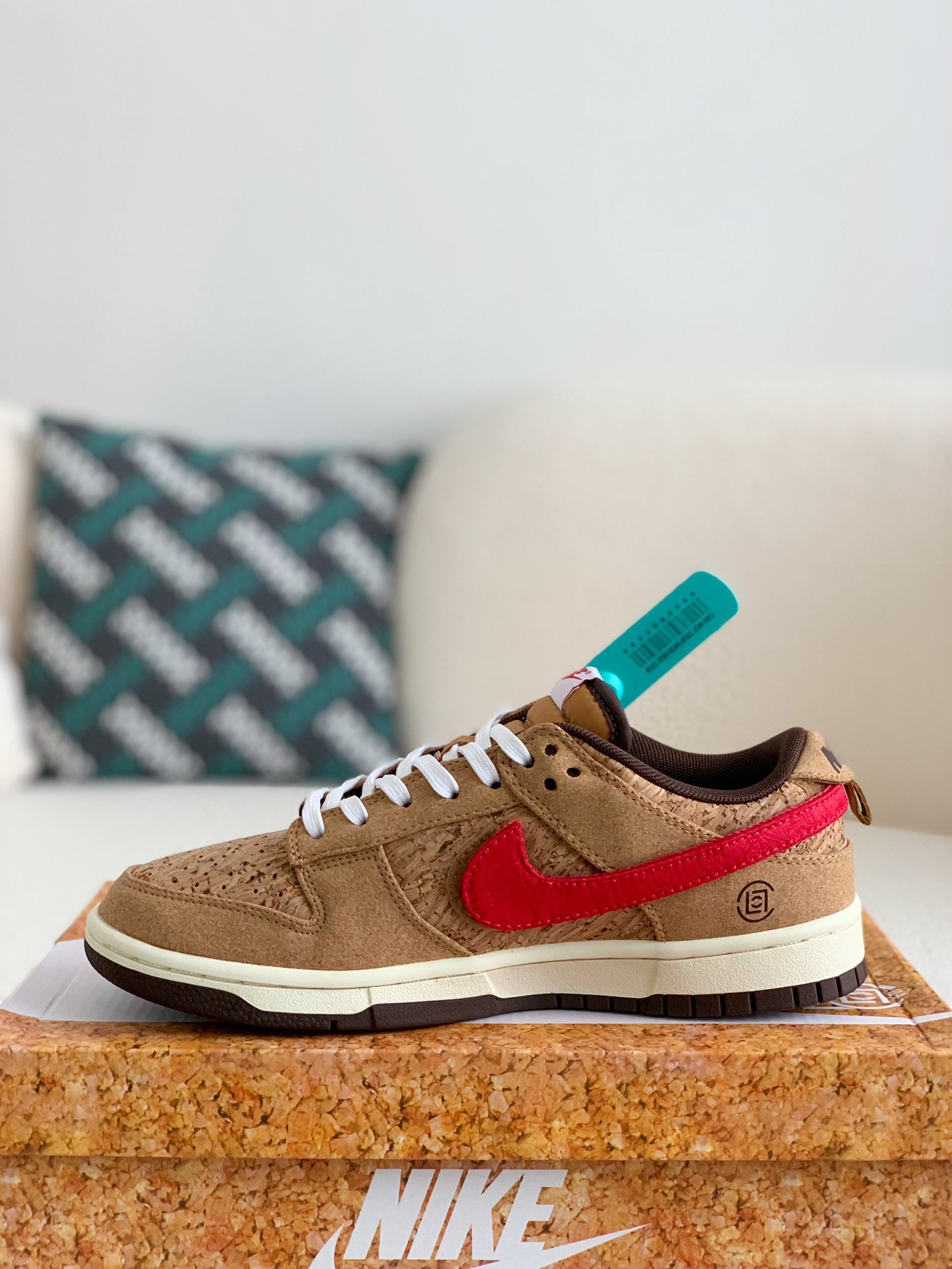 「#8」CLOT × Nike Dunk Low SP CN GCEL Cork Sneakers - Image 3