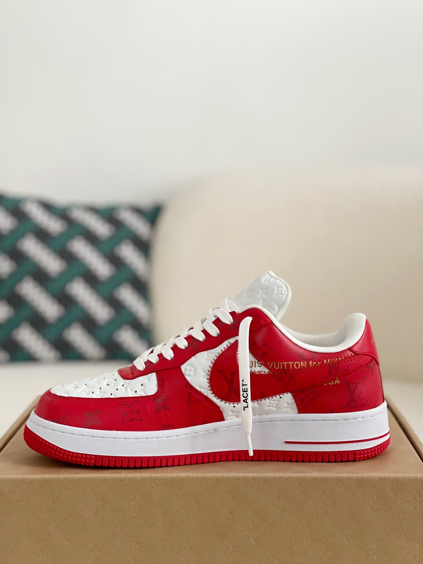 「#24」LOUIS VUITTON × NIKE AIR FORCE 1 SNEAKER - Image 4