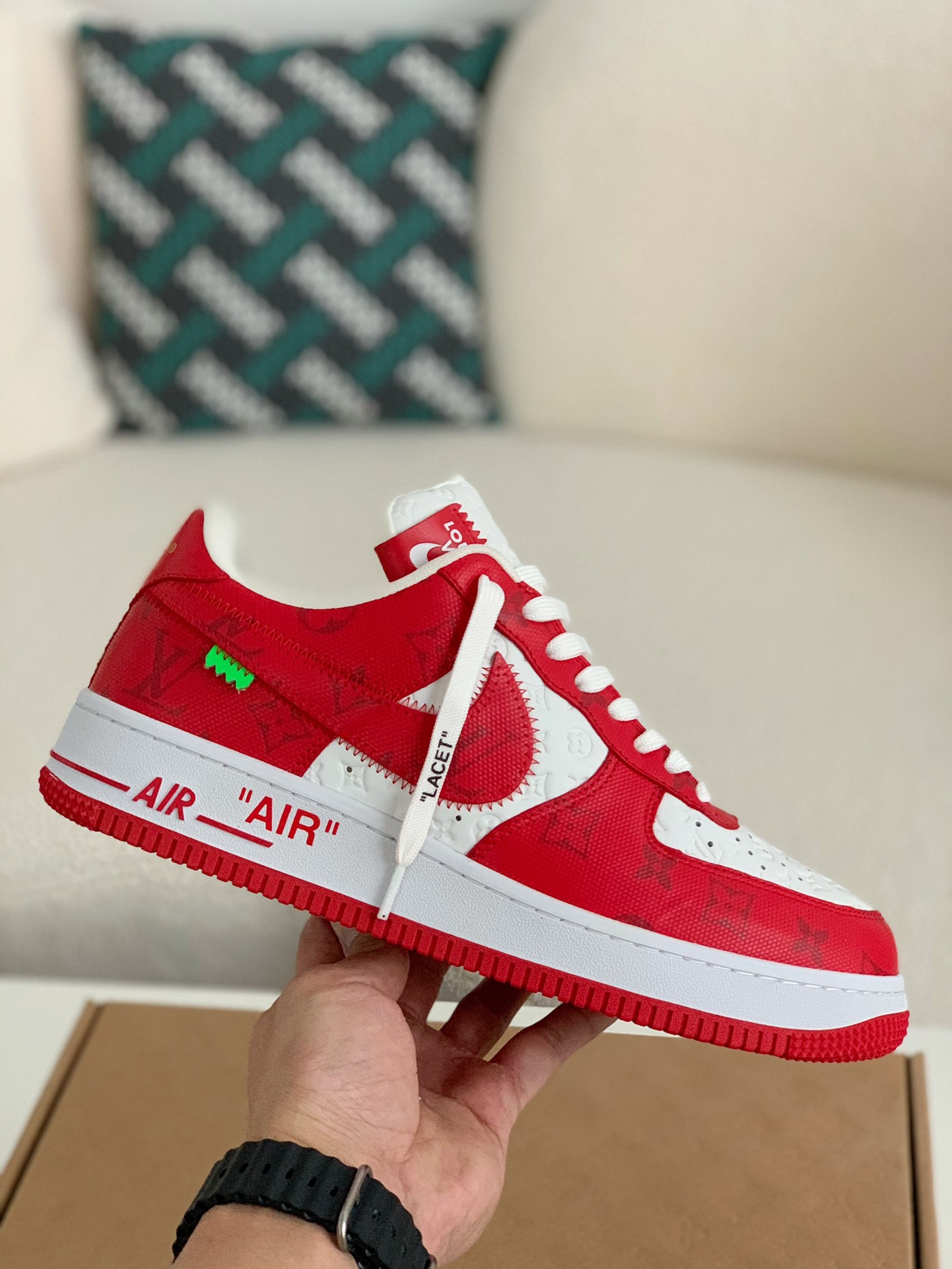 「#24」LOUIS VUITTON × NIKE AIR FORCE 1 SNEAKER - Image 3