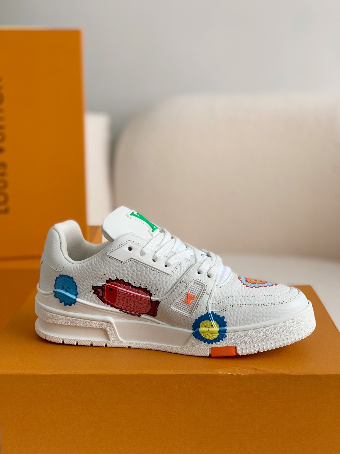 「#129」Yayoi Kusama × LOUIS VUITTON TRAINER Sneakers - Image 4