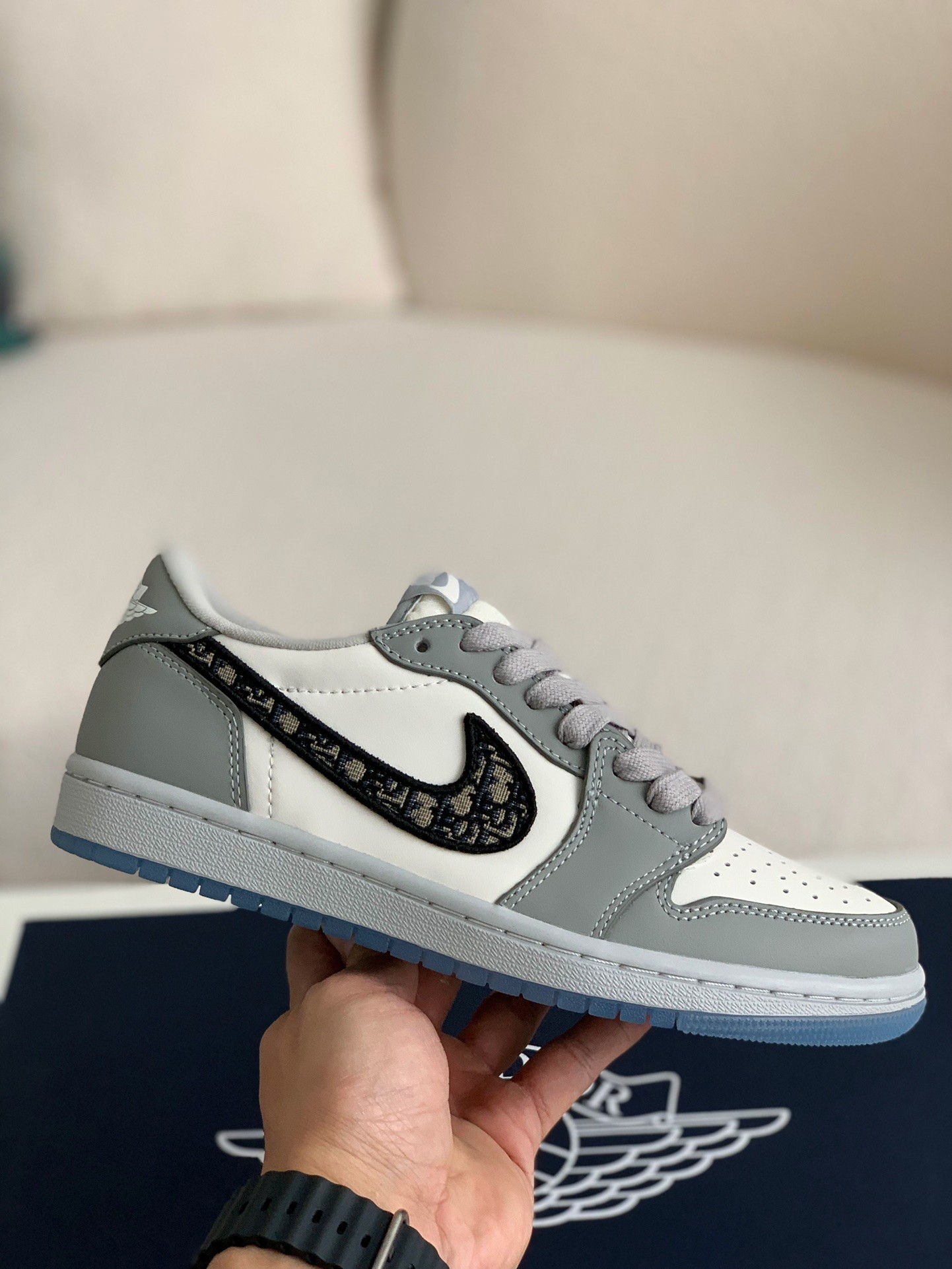 「#138」DIOR X NIKEJORDAN 1 Sneaker Low - Image 3