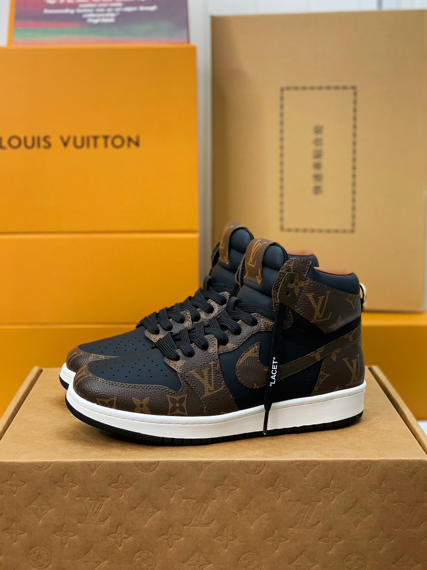 「#152」LOUIS VUITTON X NIKE AIR FORCE 1 Sneaker High-tops