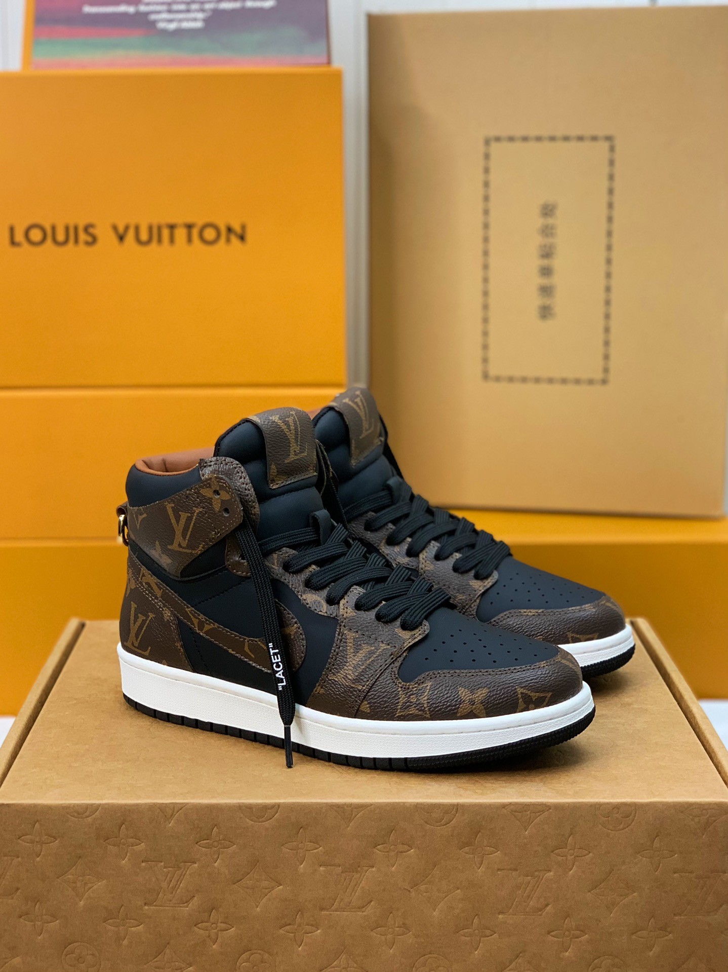 「#152」LOUIS VUITTON X NIKE AIR FORCE 1 Sneaker High-tops - Image 2