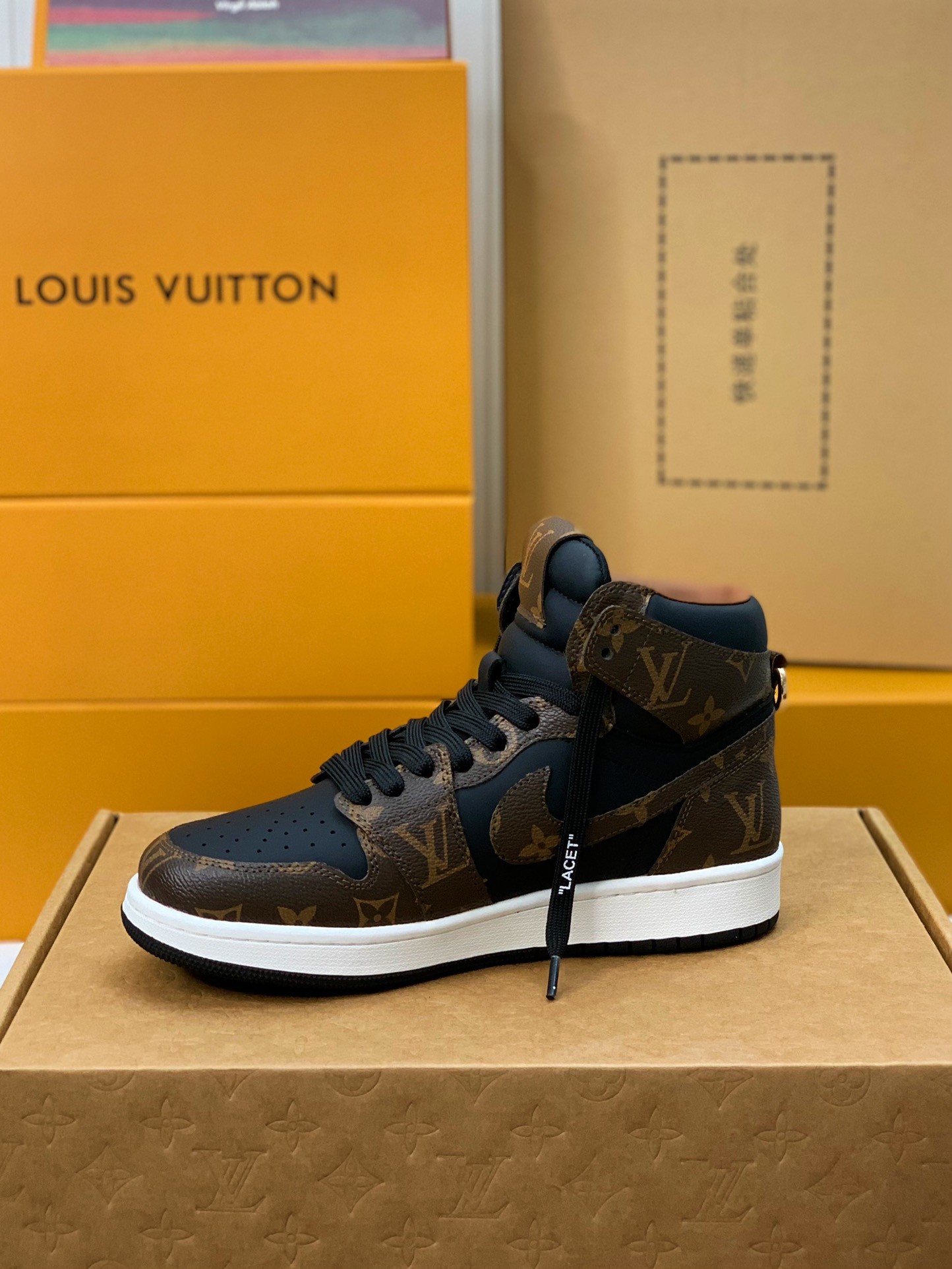 「#152」LOUIS VUITTON X NIKE AIR FORCE 1 Sneaker High-tops - Image 4