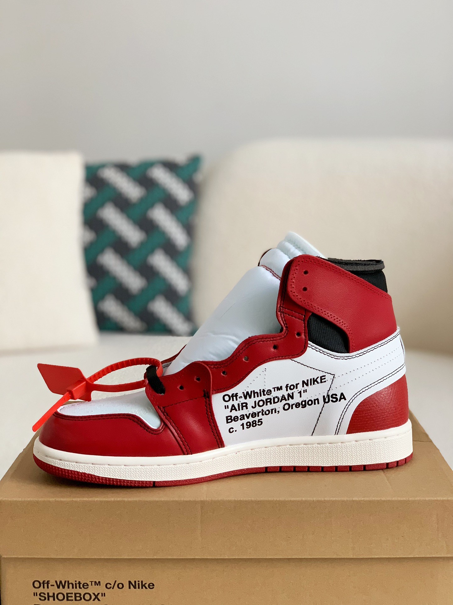 「#74」Nike Off-White Air Jordan 1 Retro Chicago - Image 4
