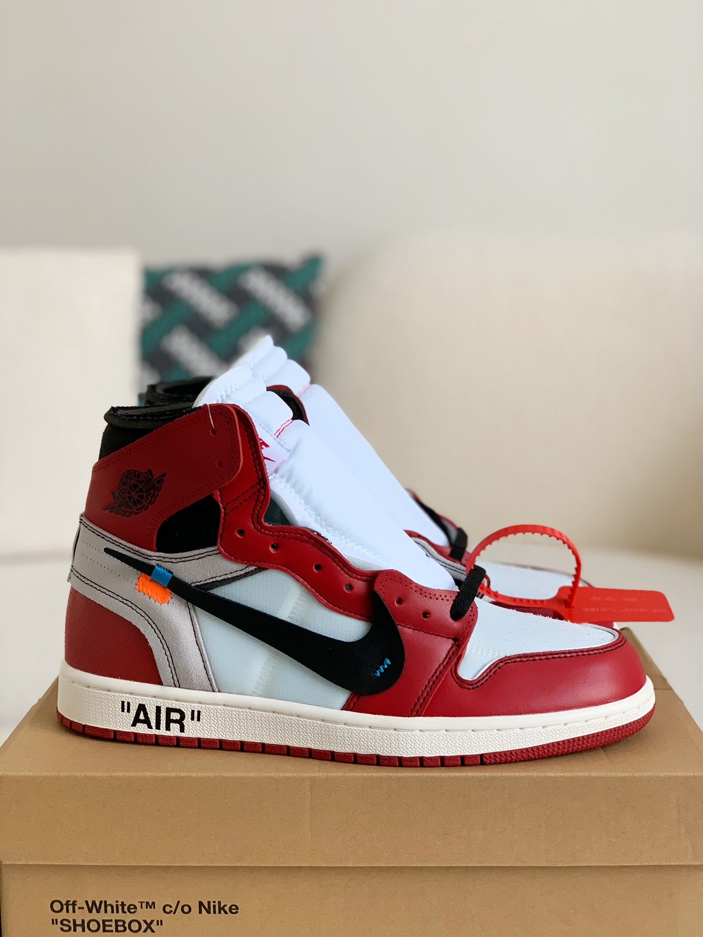 「#74」Nike Off-White Air Jordan 1 Retro Chicago - Image 2