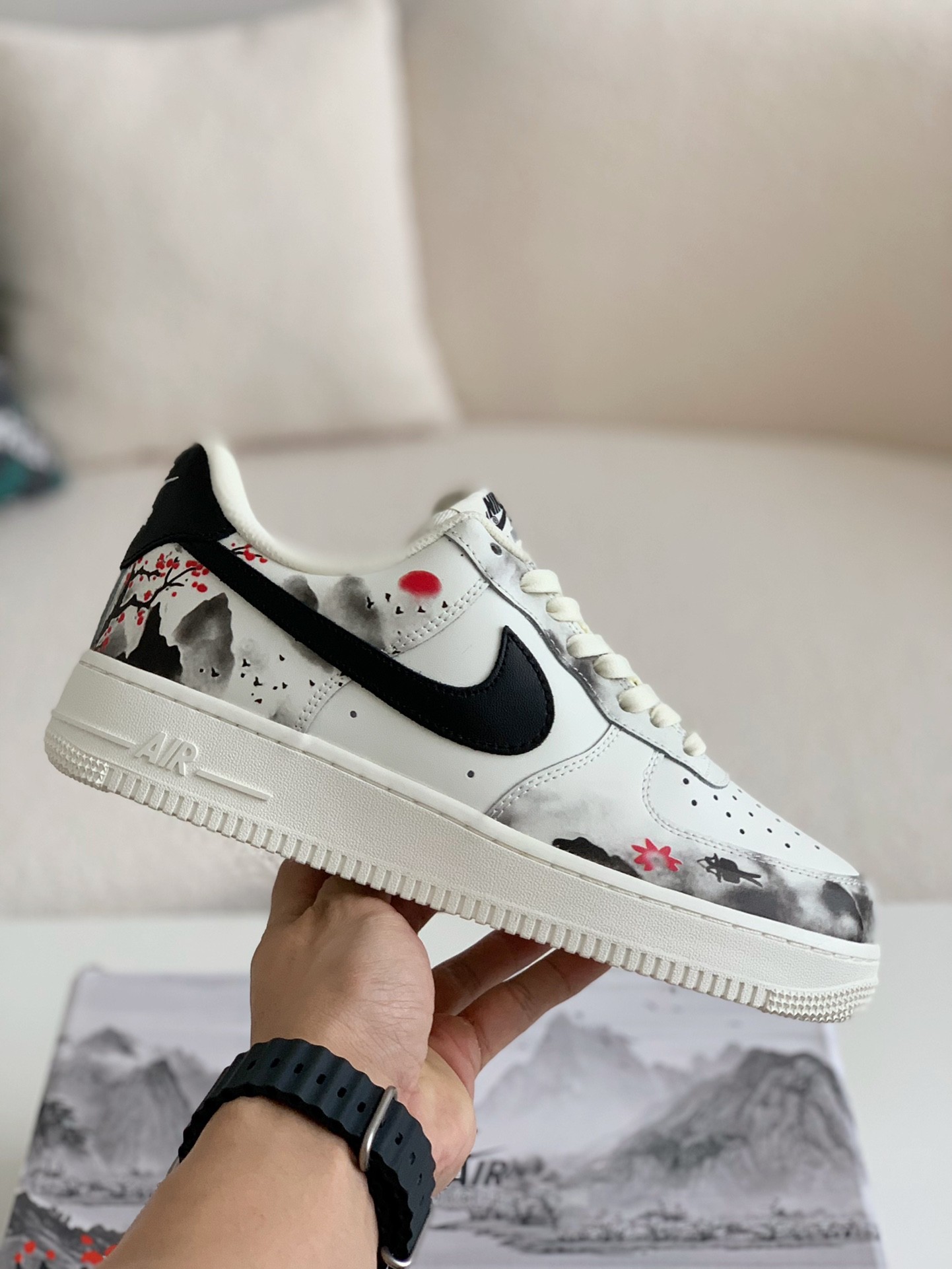 「#268」NIKE Air Force 1' 07 low “landscape painting” Sne akers - Image 3