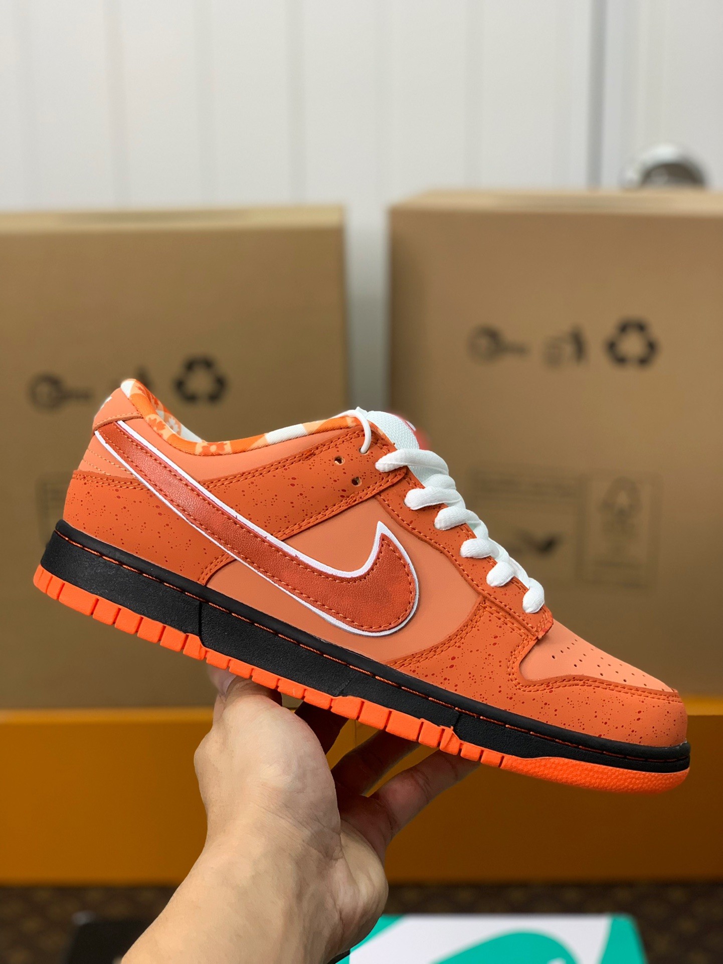 「#317」Nike UA Dunk SB Low Orange Lobster Sneakers - Image 3
