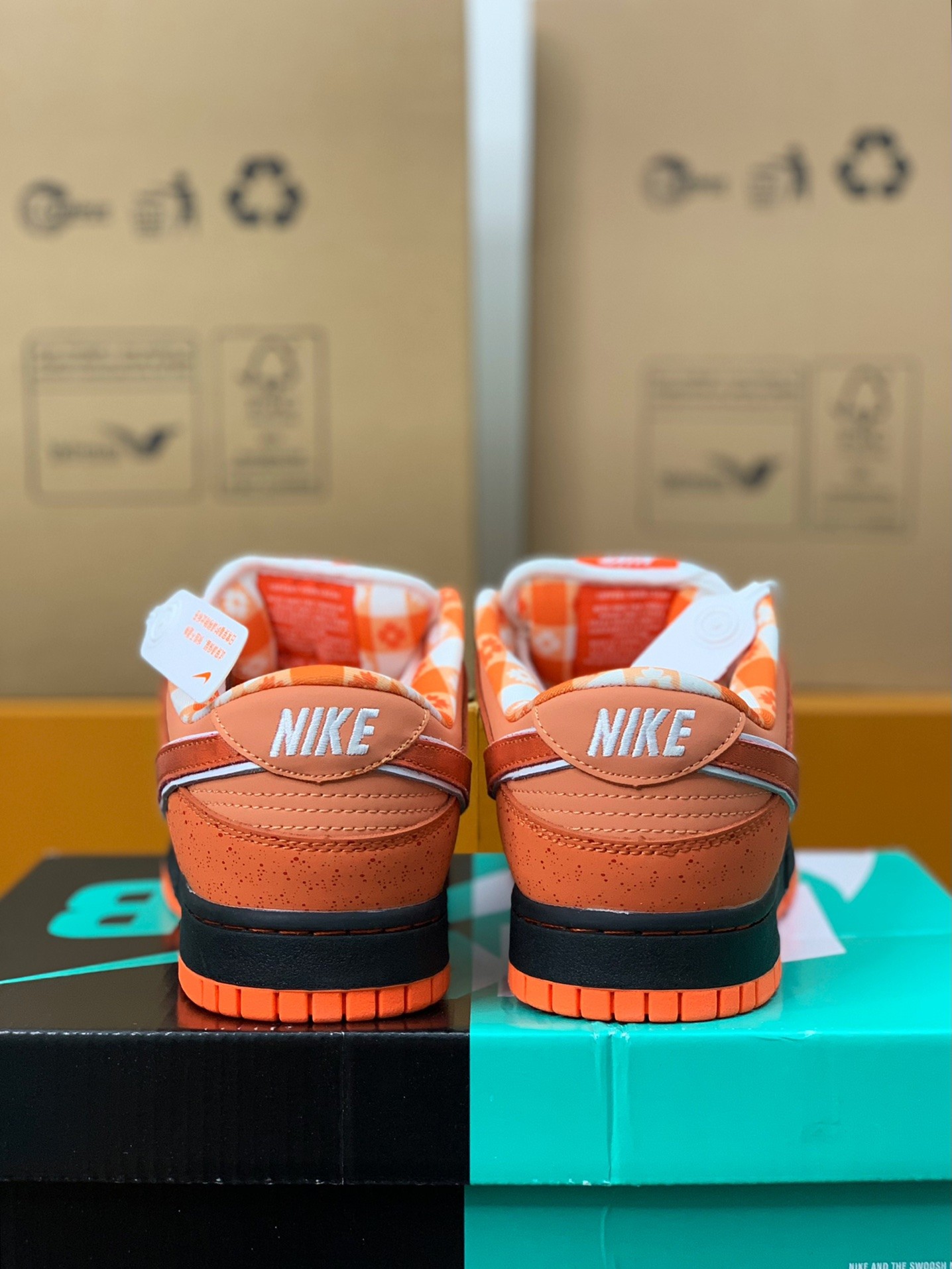 「#317」Nike UA Dunk SB Low Orange Lobster Sneakers - Image 5
