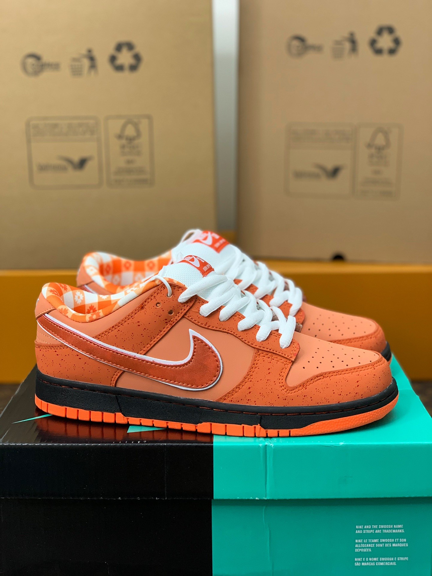 「#317」Nike UA Dunk SB Low Orange Lobster Sneakers - Image 2