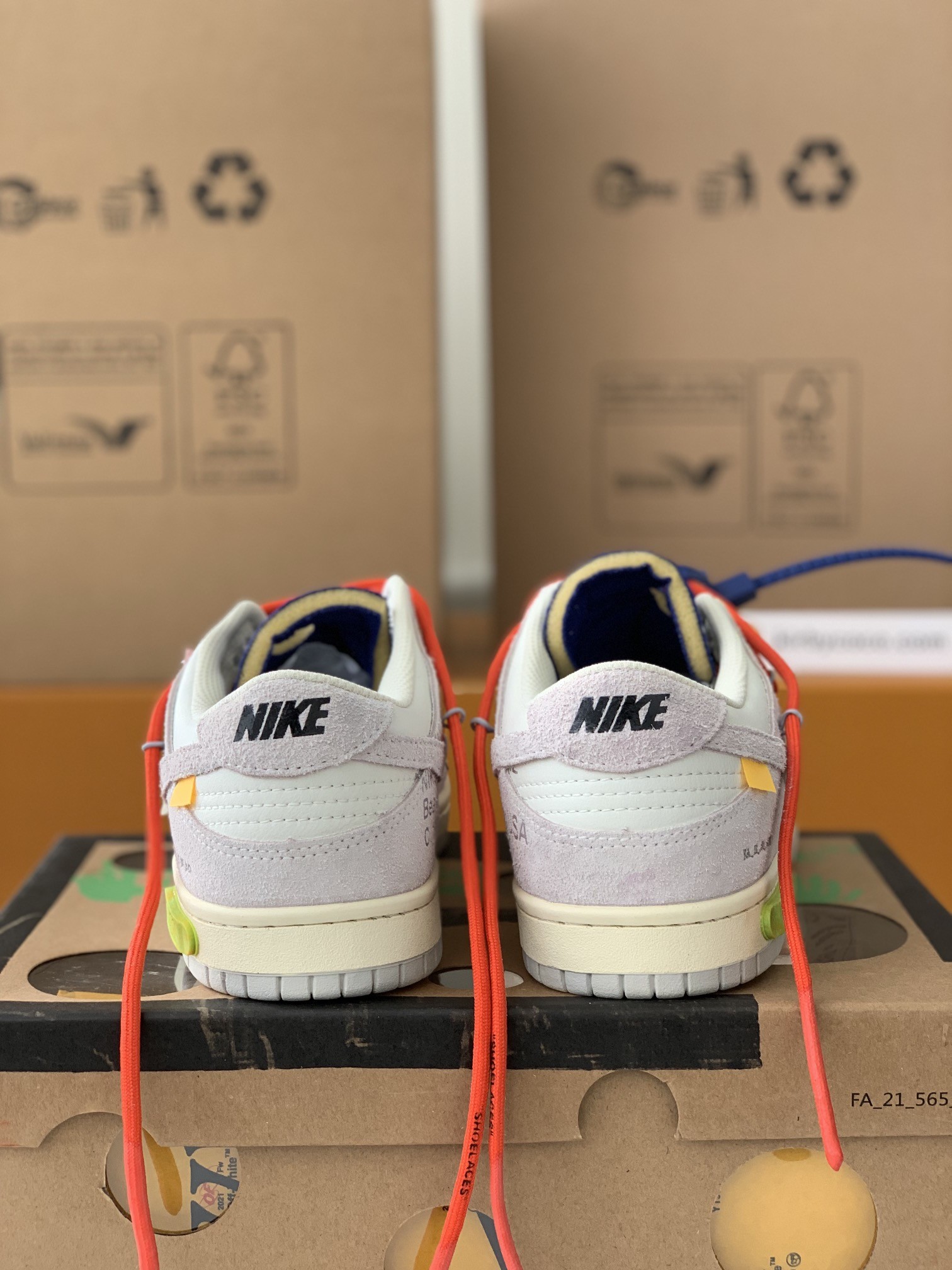 「#329」Off-White x Nike Dunk Low Sneakers - Image 4