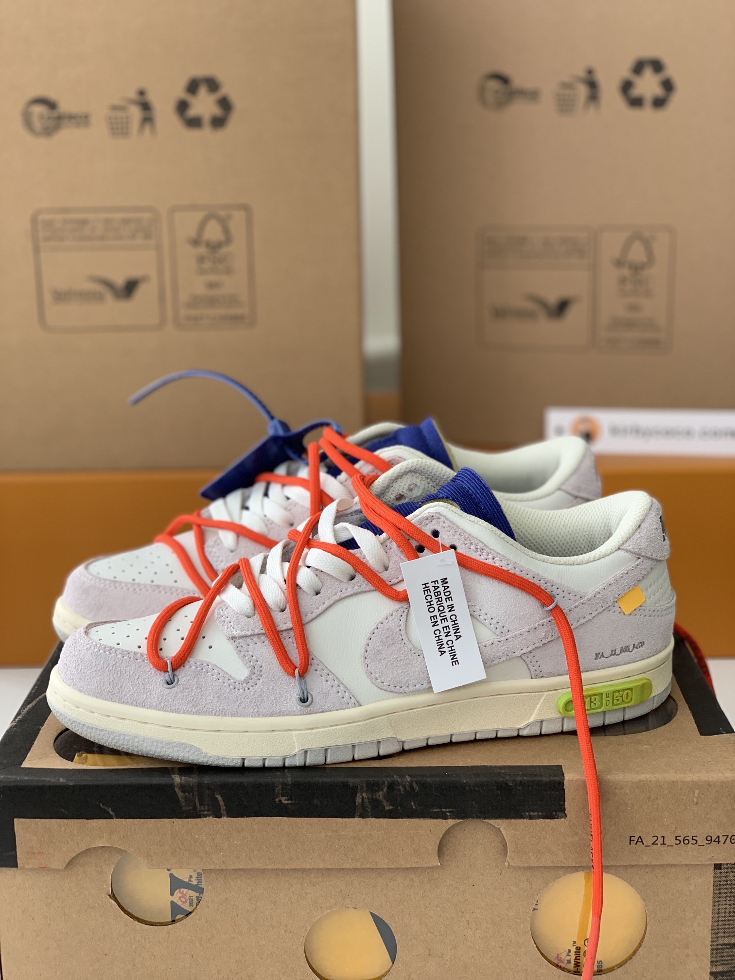 「#329」Off-White x Nike Dunk Low Sneakers