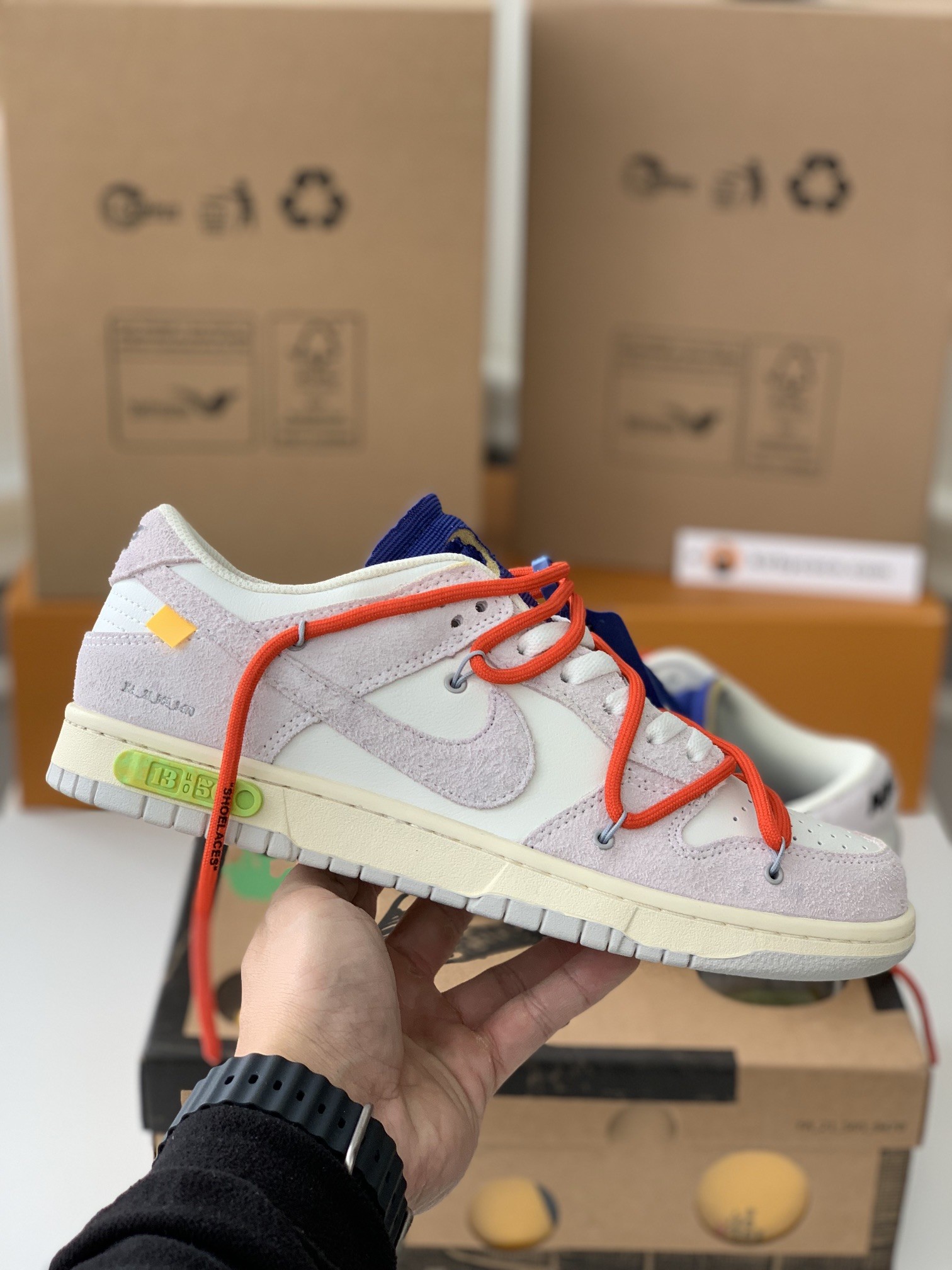 「#329」Off-White x Nike Dunk Low Sneakers - Image 3