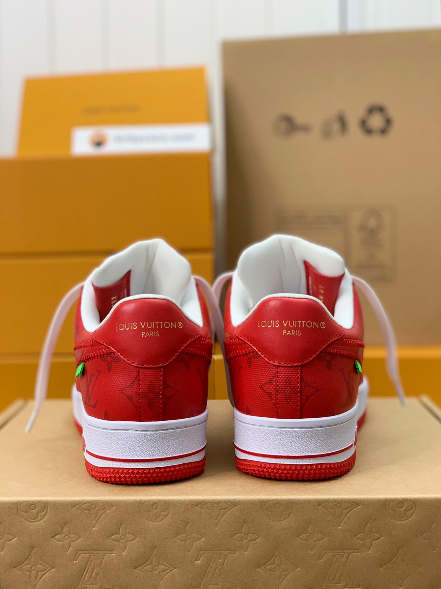 「#334」LOUIS VUITTON X NIKE AIR FORCE 1 Sneaker - Image 5
