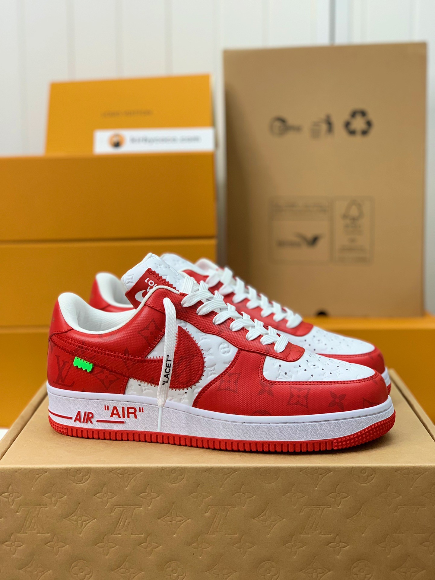 「#334」LOUIS VUITTON X NIKE AIR FORCE 1 Sneaker - Image 2