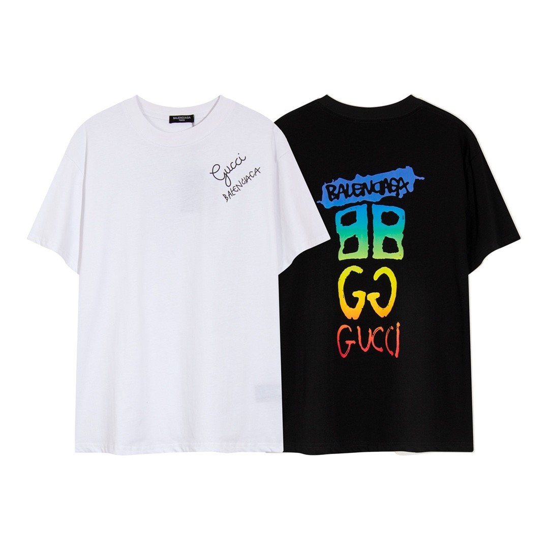 「#401」Balenciaga × Gucci Logo Tshirt - Image 2