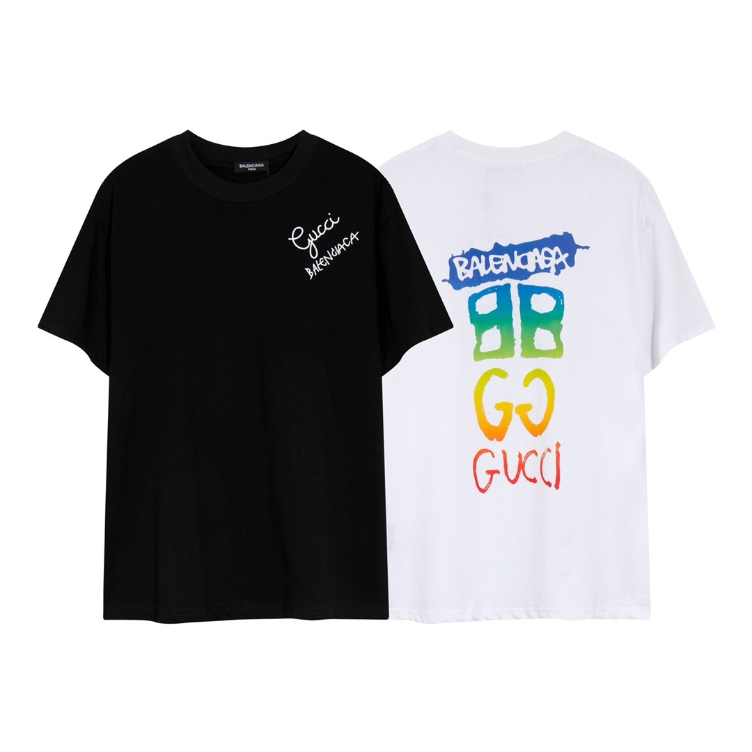 「#402」Balenciaga × Gucci Logo Tshirt - Image 2