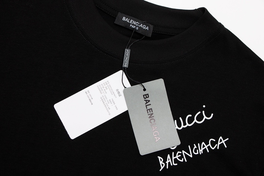 「#402」Balenciaga × Gucci Logo Tshirt - Image 3