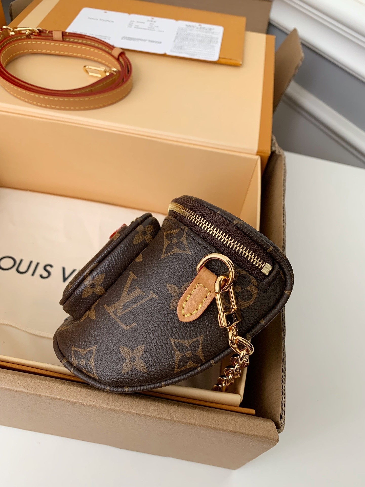 「#454」Lovis Vuitto 23 Mini Bumbag 17*12*9.5cm - Image 3