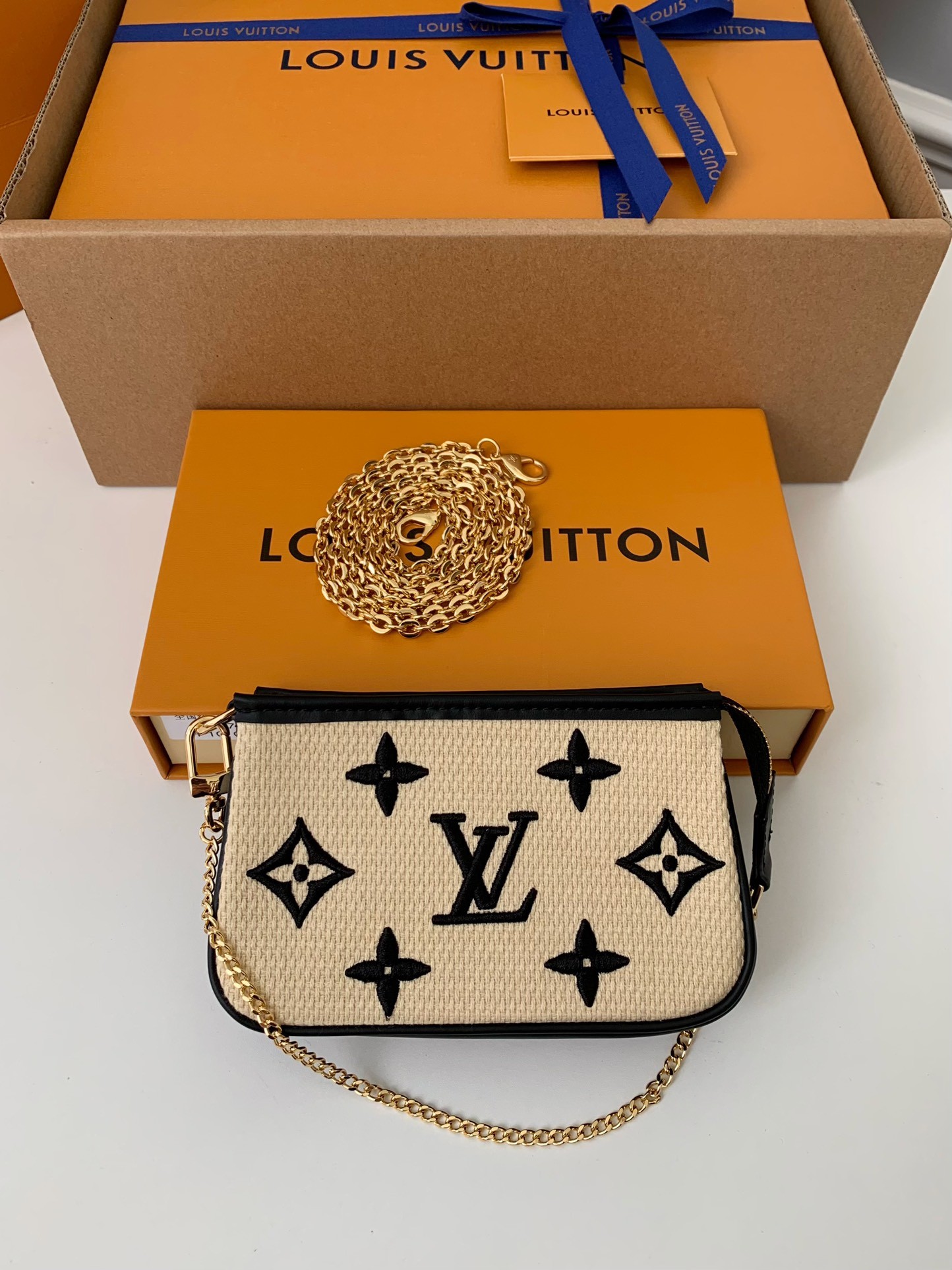 「#484」Lovis Vuitton MINI POCHETTE ACCESSOIRES 15.5*10.5*4cm