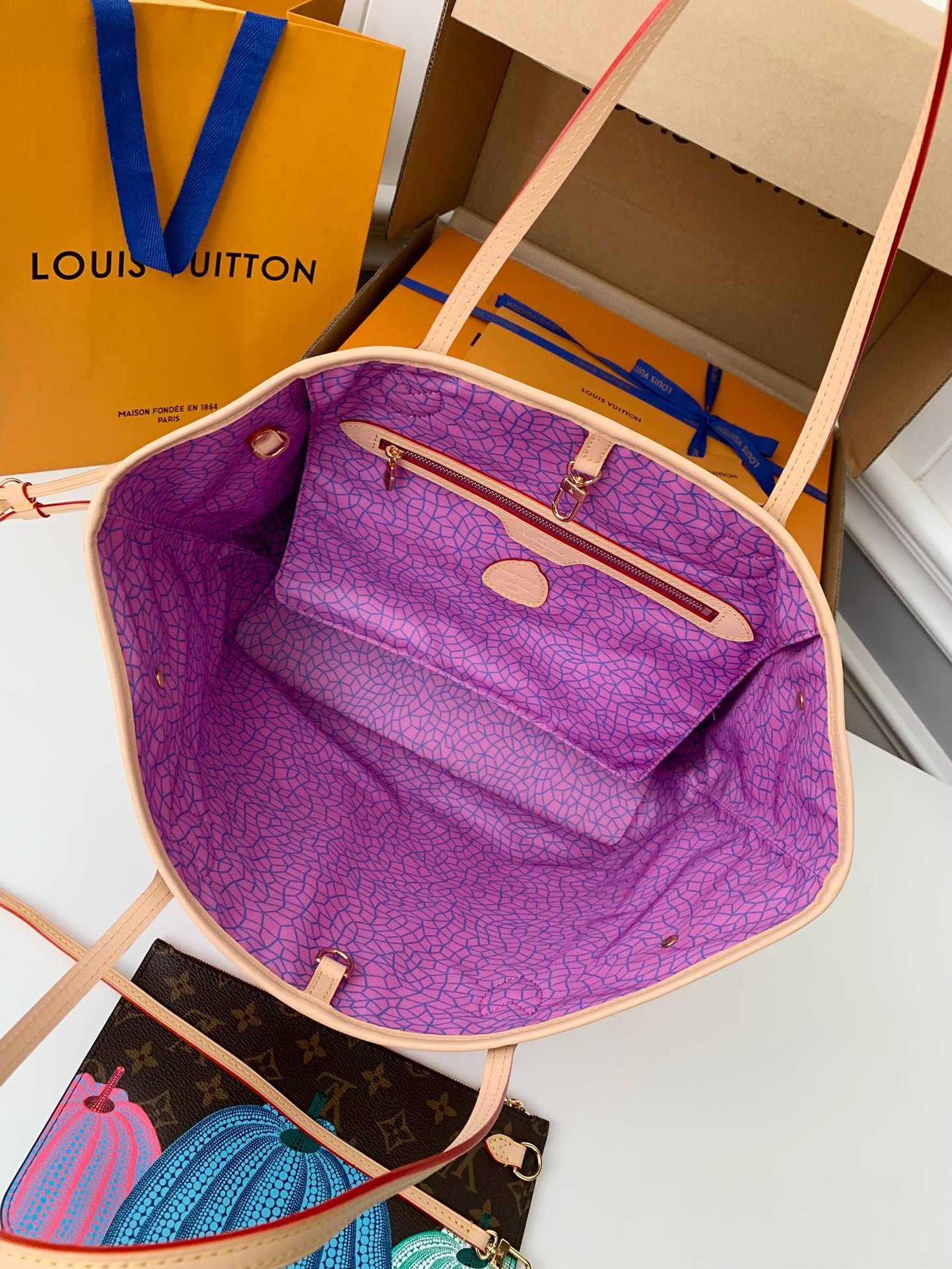 「#503」Lovis Vuitton x Yayoi Kusama NEVERFULL 31*28*14cm - Image 5