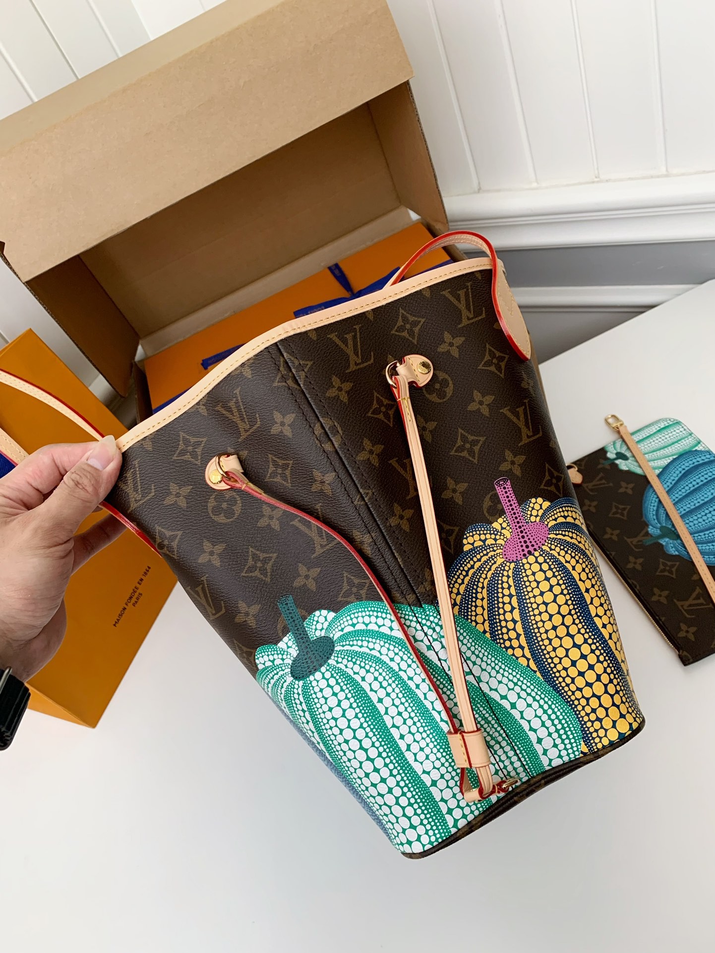 「#503」Lovis Vuitton x Yayoi Kusama NEVERFULL 31*28*14cm - Image 3