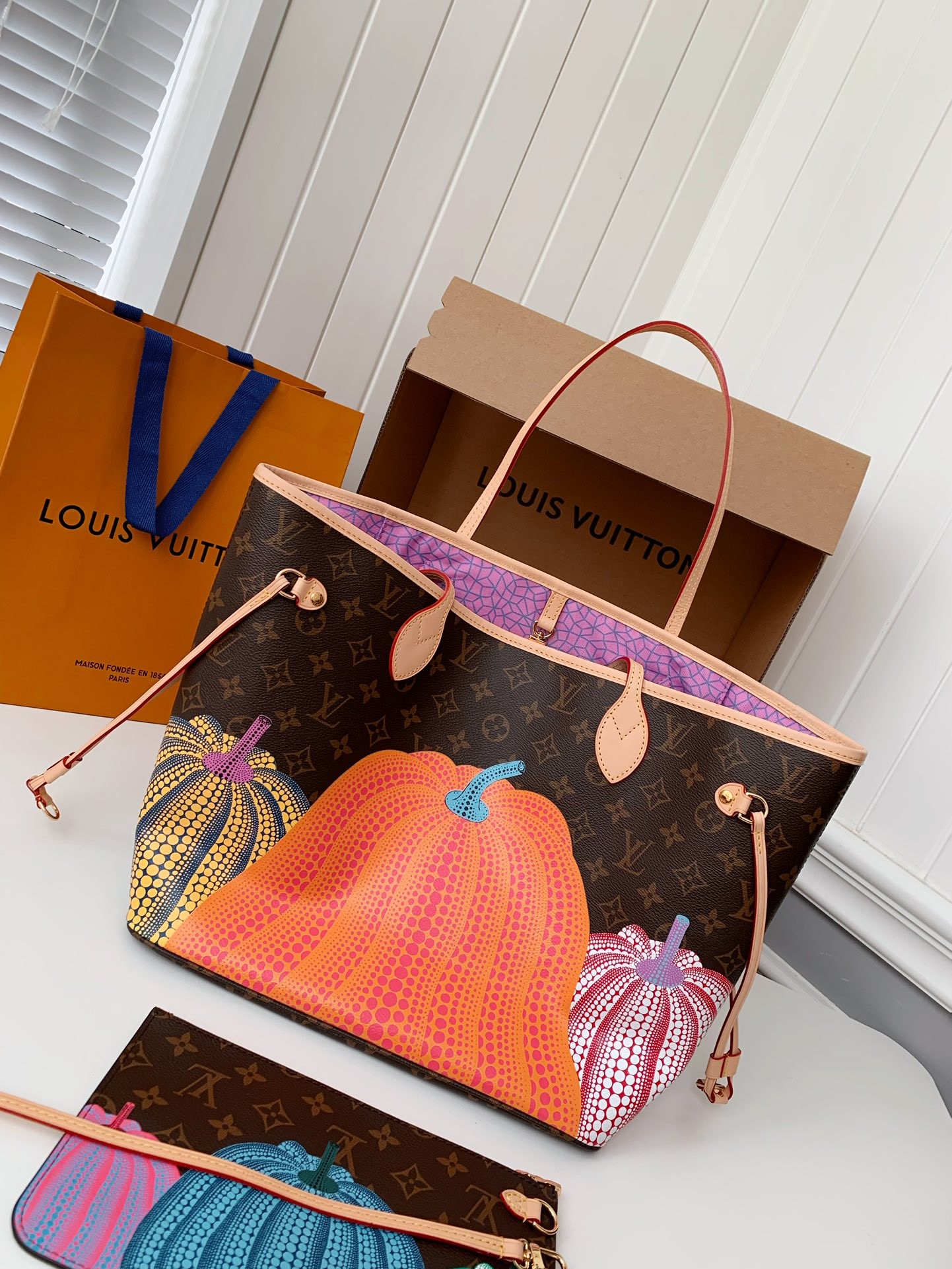 「#503」Lovis Vuitton x Yayoi Kusama NEVERFULL 31*28*14cm - Image 2