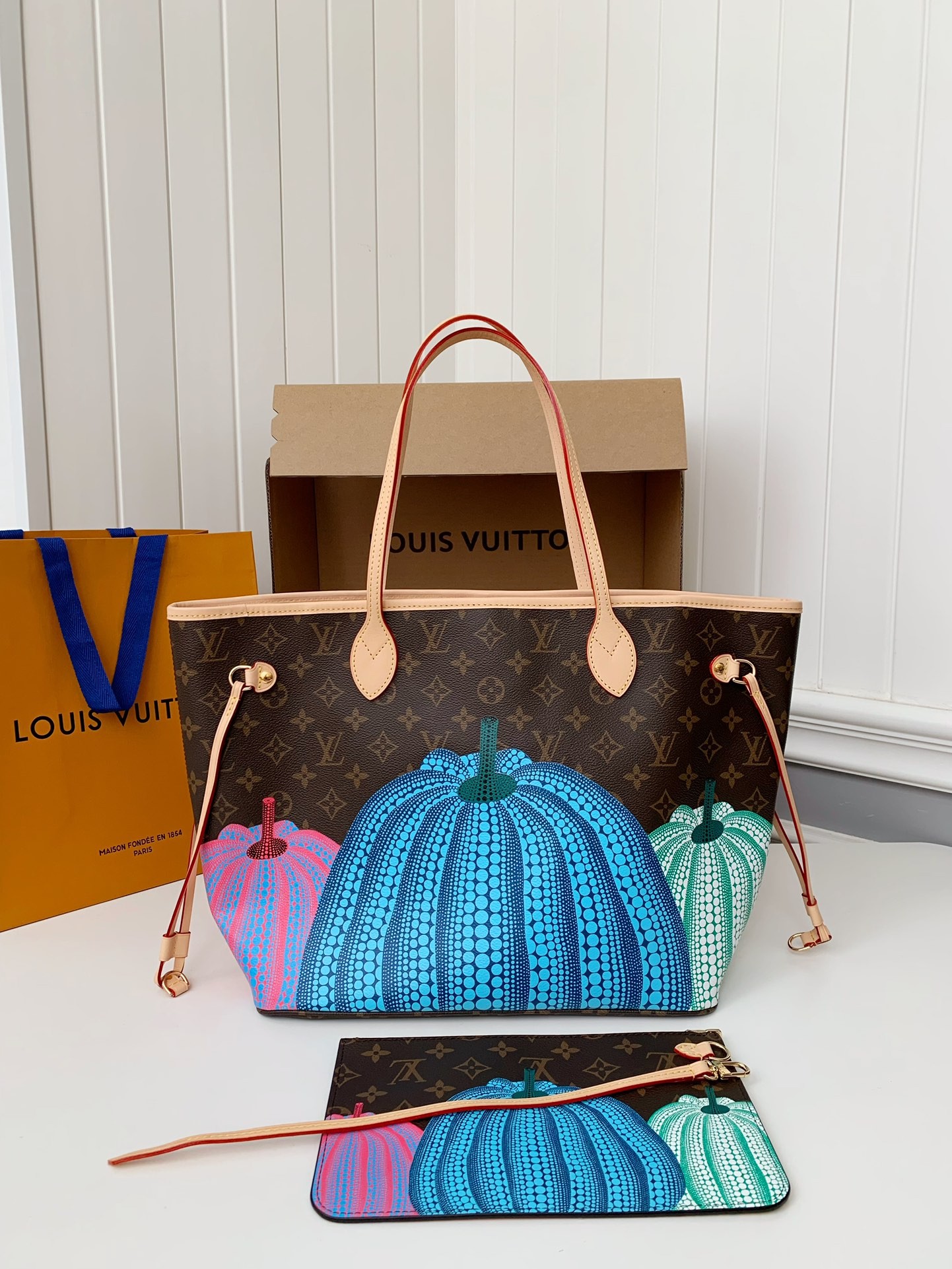 「#503」Lovis Vuitton x Yayoi Kusama NEVERFULL 31*28*14cm