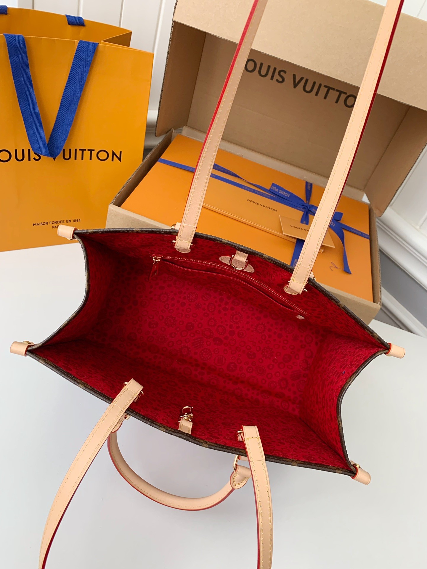 「#505」Lovis Vuitton x Yayoi Kusama ONTHEGO 35*27*14cm - Image 5