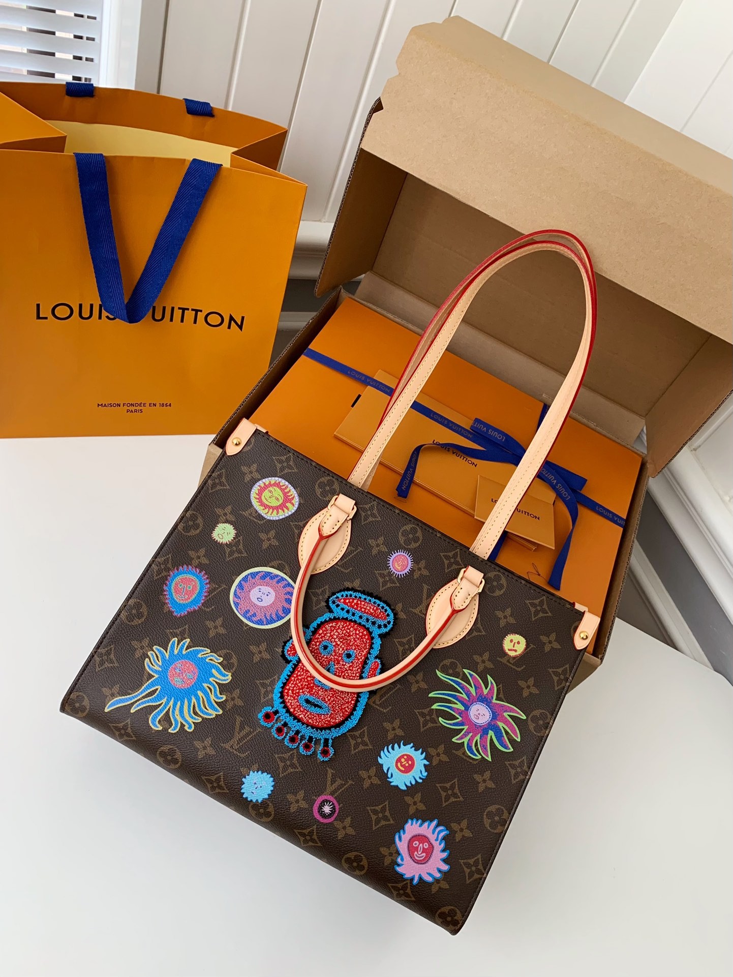「#505」Lovis Vuitton x Yayoi Kusama ONTHEGO 35*27*14cm - Image 2
