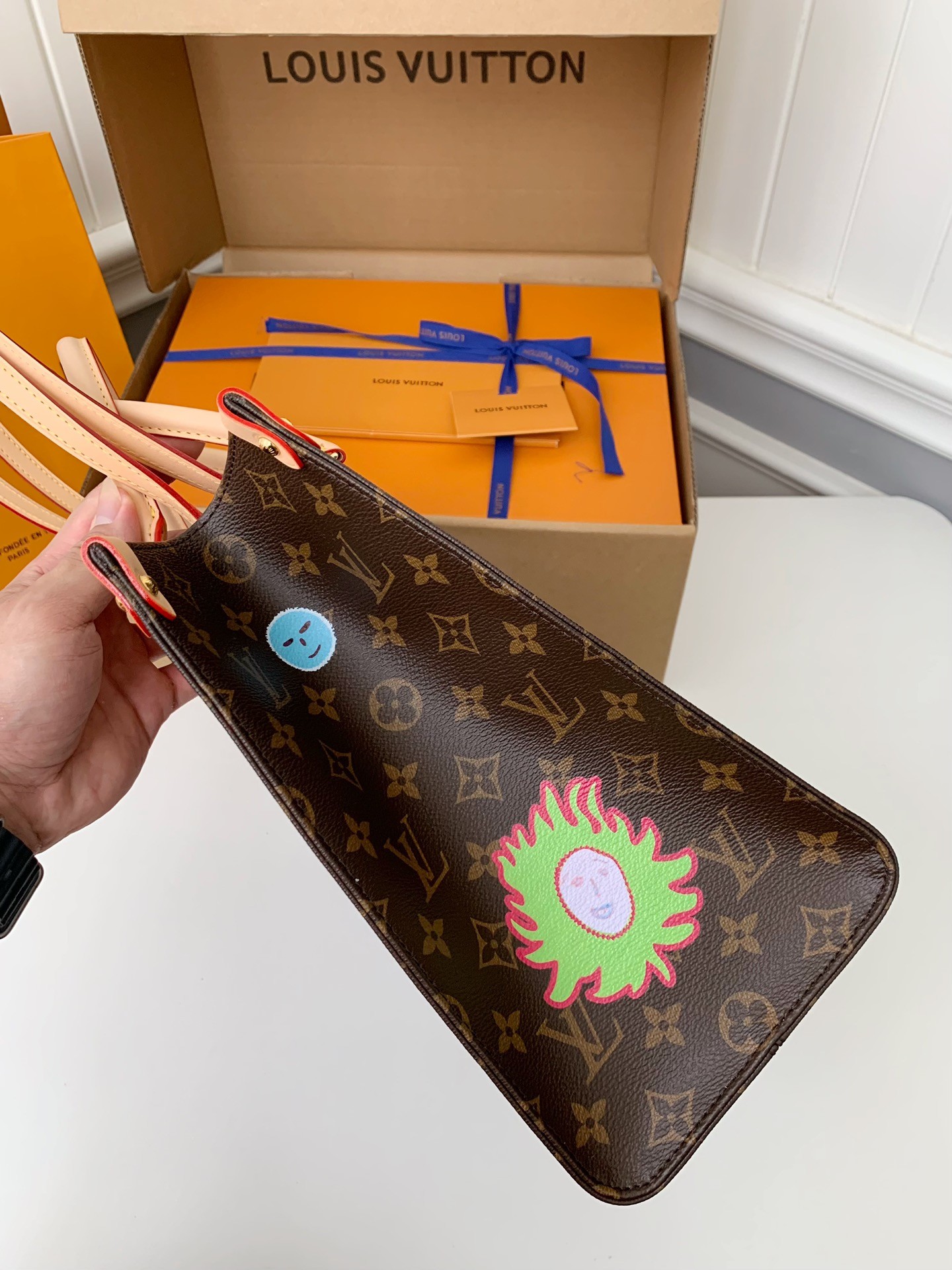 「#505」Lovis Vuitton x Yayoi Kusama ONTHEGO 35*27*14cm - Image 3