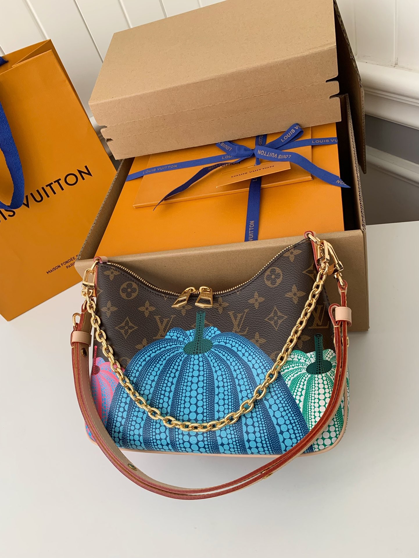 「#506」Lovis Vuitton x Yayoi Kusama BOULOGNE 29*16*9.5cm - Image 2