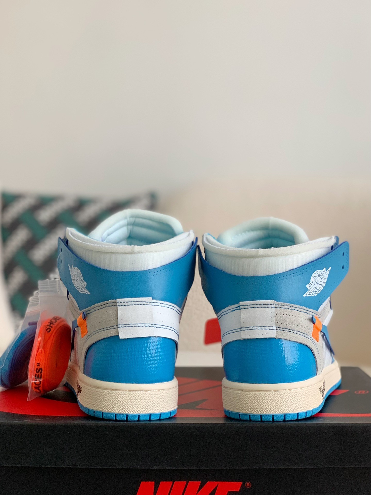 「#516」Off-White Air Jordan 1 Powder Blue UNC AJ1 - Image 5