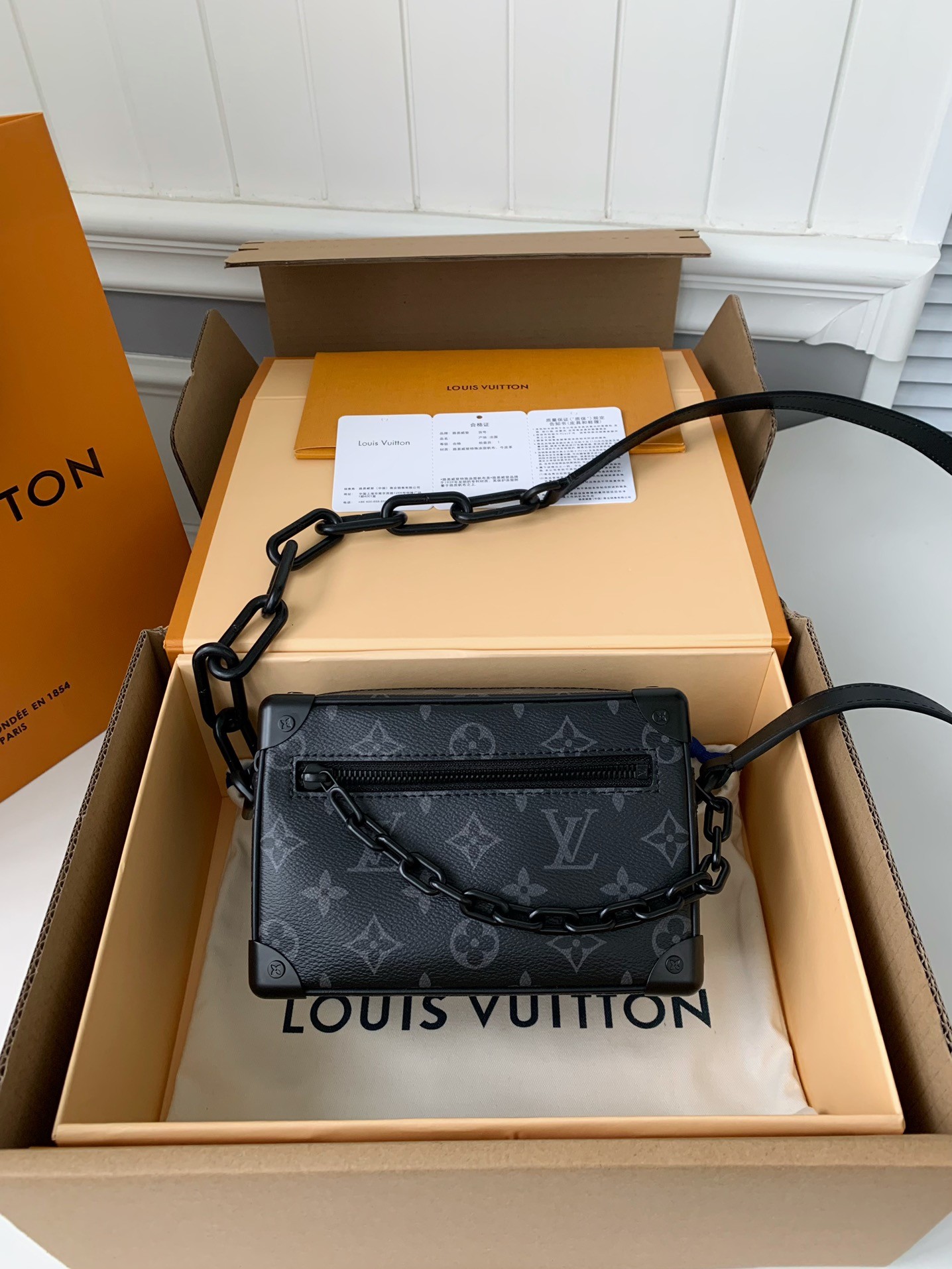 「#523」 Lovis Vuitton MINI SOFT TRUNK 18.5*13*8cm