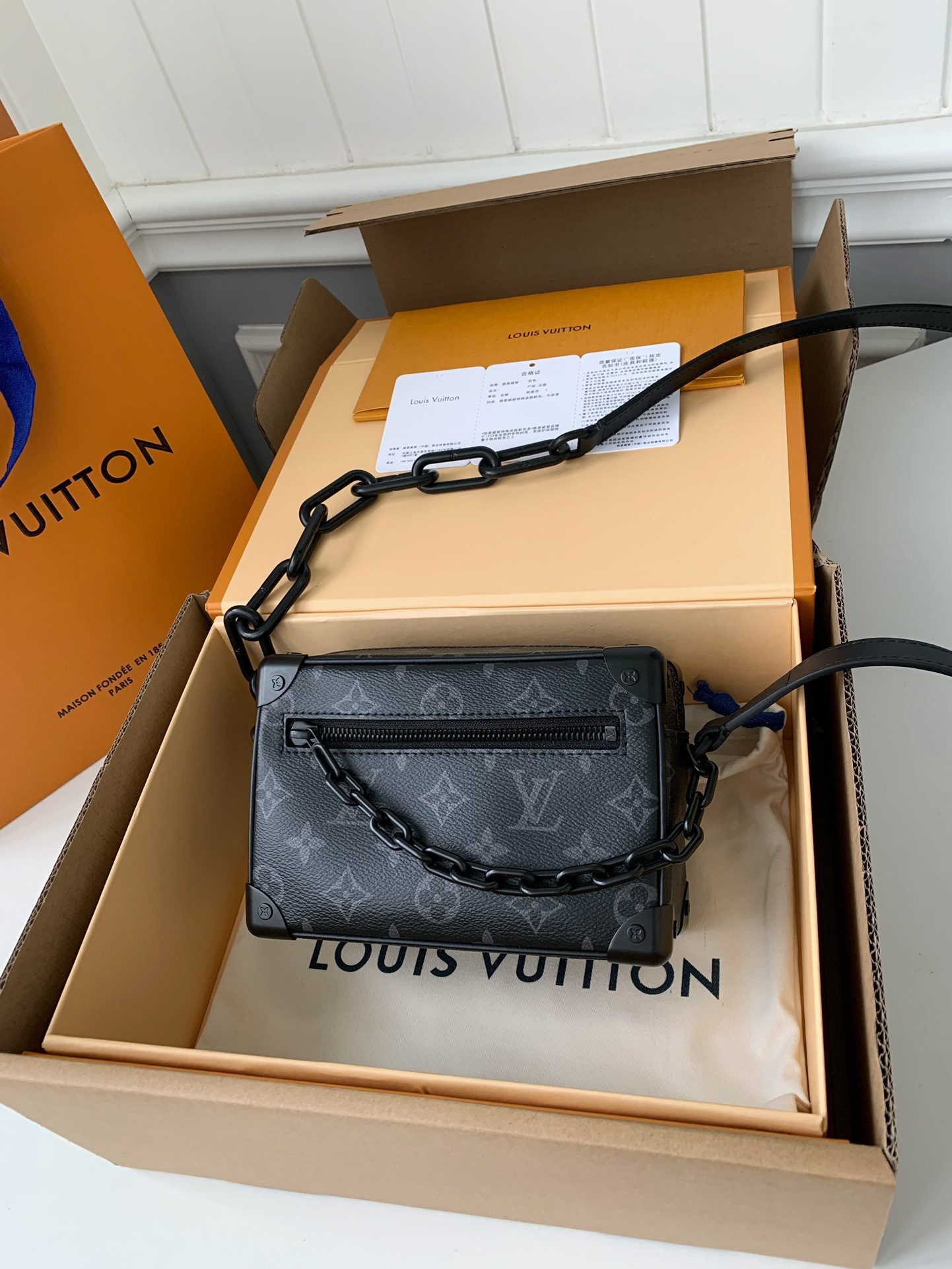「#523」 Lovis Vuitton MINI SOFT TRUNK 18.5*13*8cm - Image 2