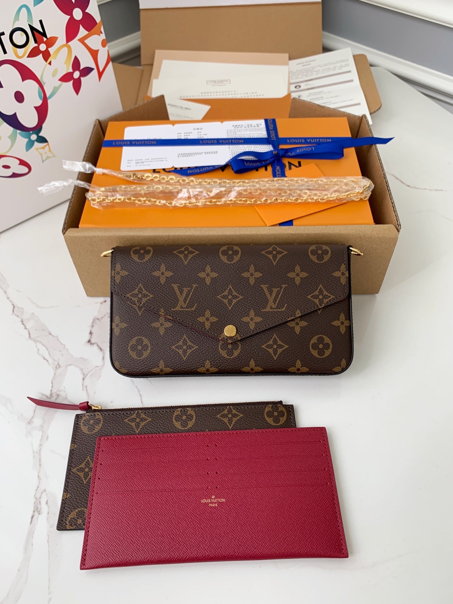 「#579」LOUIS VUITTON POCHETTE FELICIE M61276 21cm