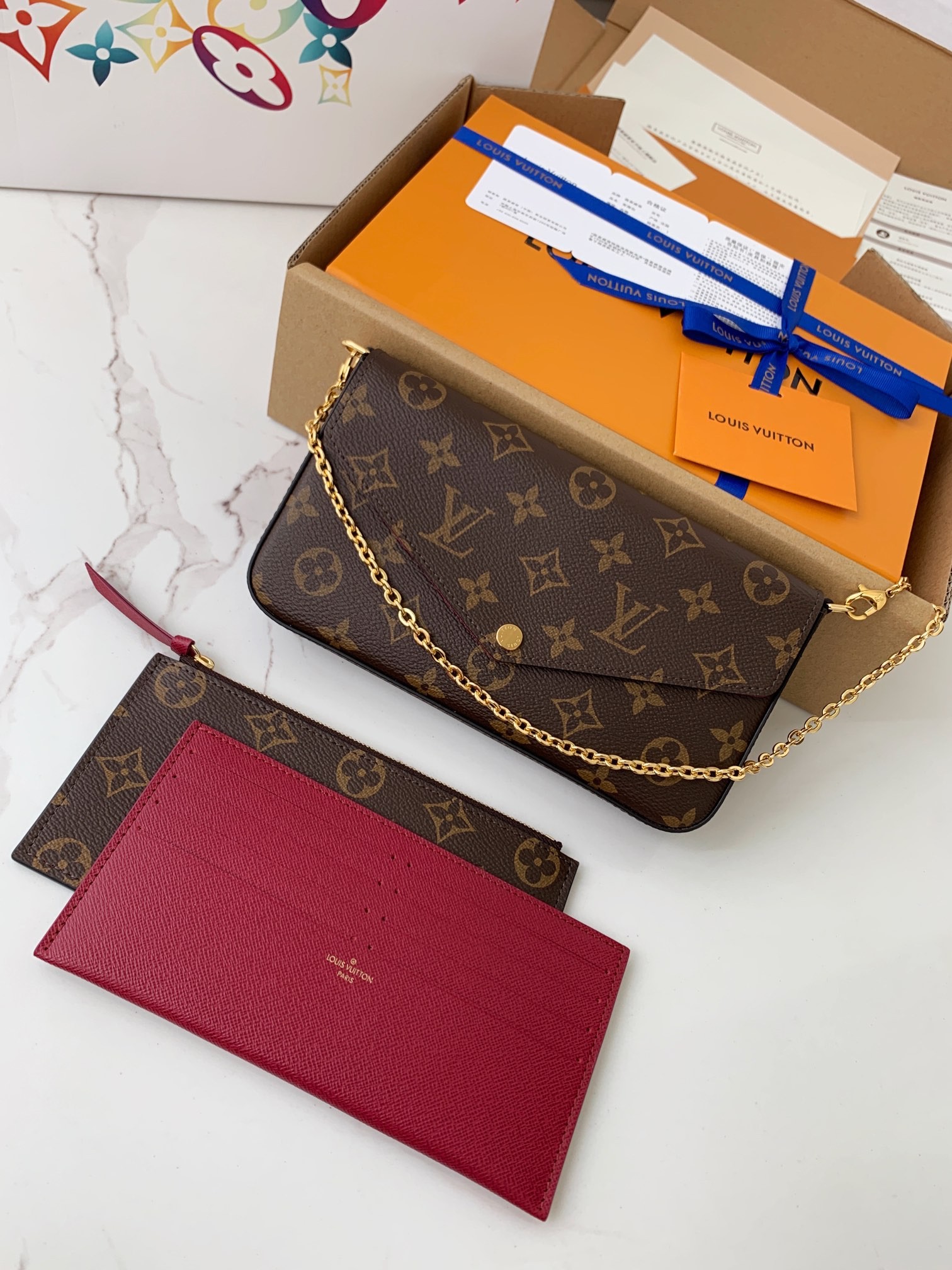 「#579」LOUIS VUITTON POCHETTE FELICIE M61276 21cm - Image 2