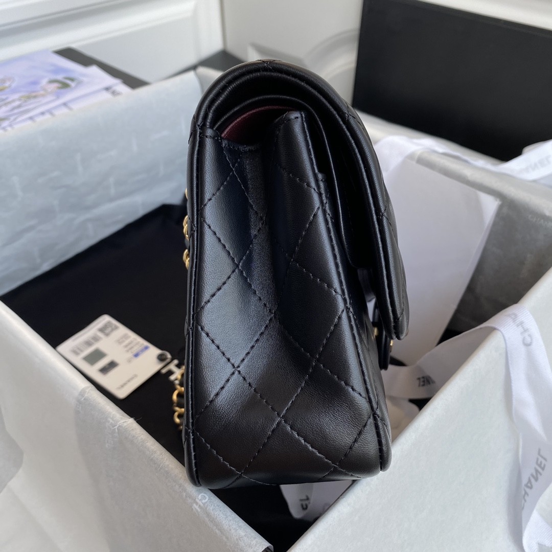 「#629」 Chane1 Classic Flap Bag Size: 15.5x25.5x6.5cm - Image 5