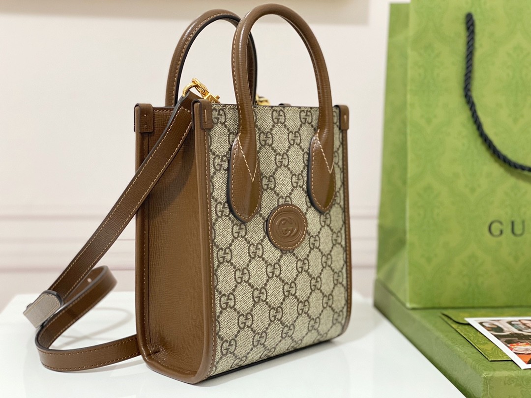 「#677」GUCCI Retro mini tote 671623 size:16*20*7cm - Image 4