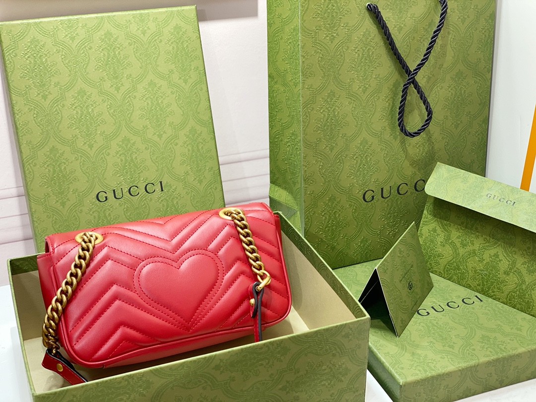 「#682」GUCCI MARMONT 446744 size:22*13*6cm - Image 5