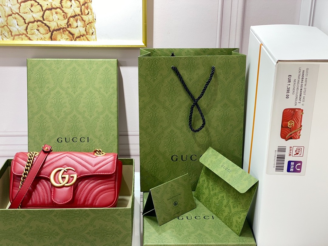 「#682」GUCCI MARMONT 446744 size:22*13*6cm - Image 2