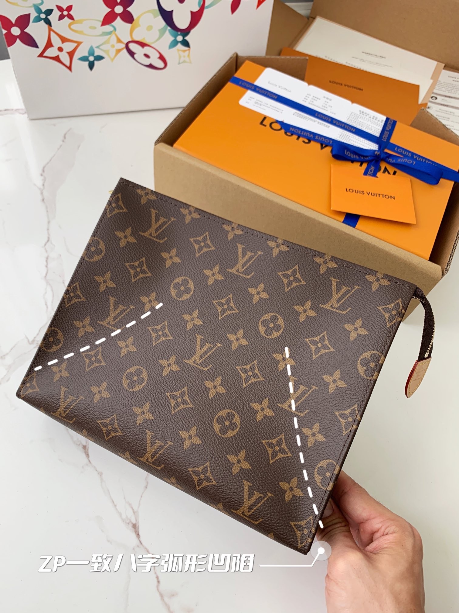 「#685」LOUIS VUITTON Tolietry Pouch 26 M47542 size:17*9.6*3.5cm - Image 3