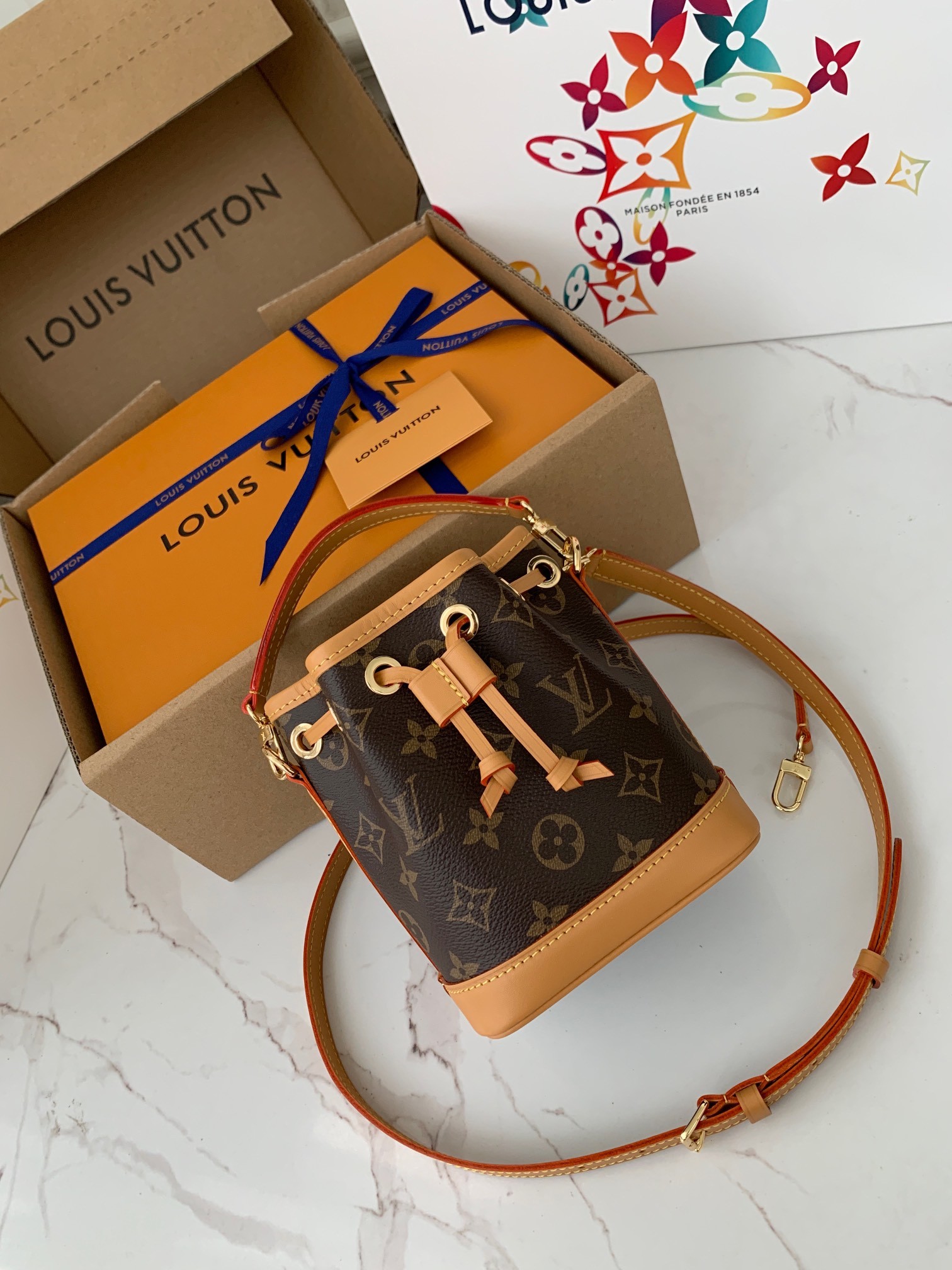 「#689」 Lovis Vuitton NANO NOE M81266 size:13*16*10cm - Image 2