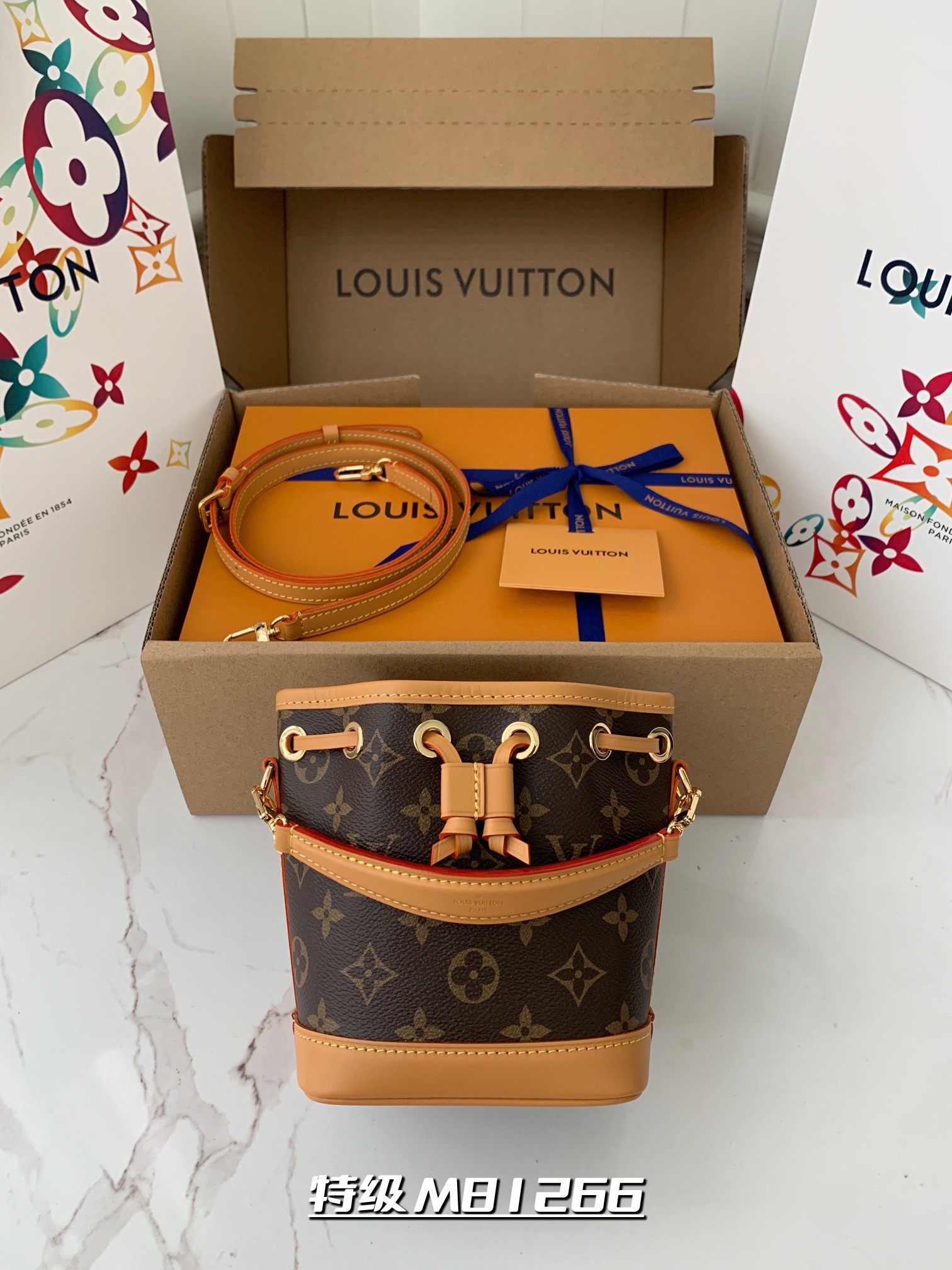 「#689」 Lovis Vuitton NANO NOE M81266 size:13*16*10cm