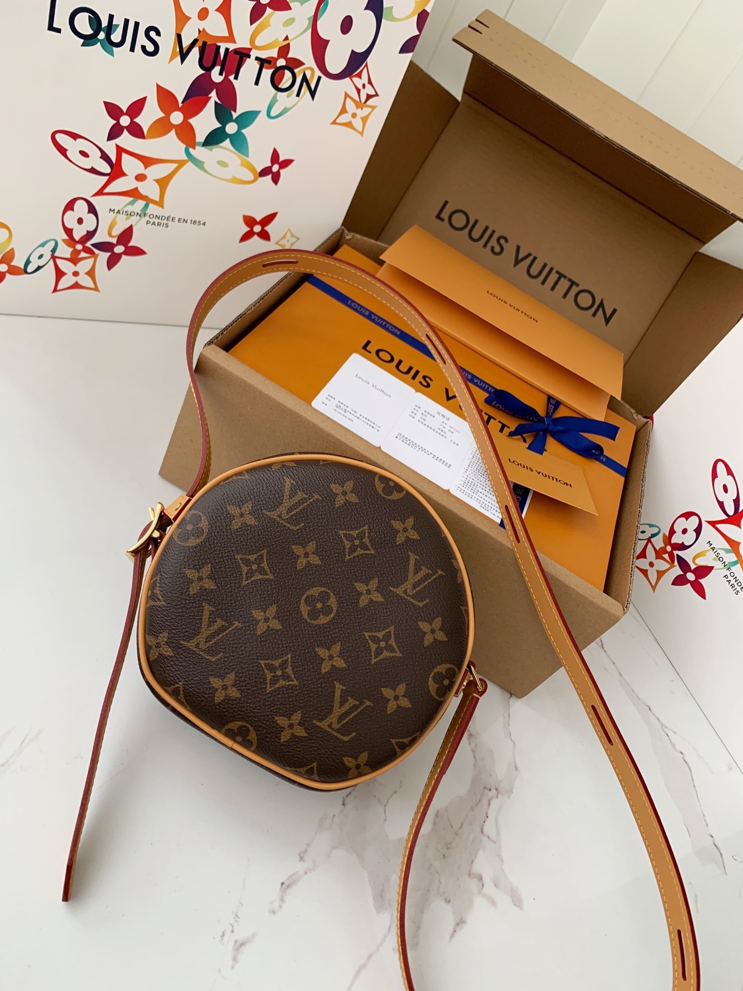 「#691」 Lovis Vuitton BOÎTE CHAPEAU SOUPLE M45578 SIZE:17*18*7cm - Image 4