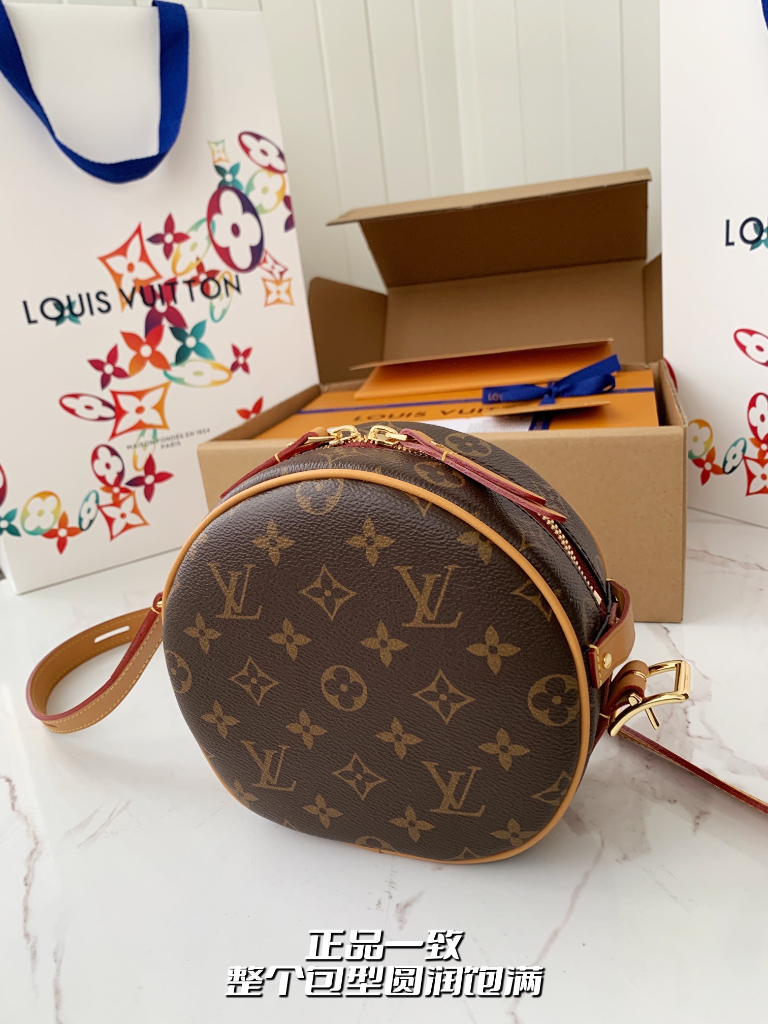 「#691」 Lovis Vuitton BOÎTE CHAPEAU SOUPLE M45578 SIZE:17*18*7cm - Image 2
