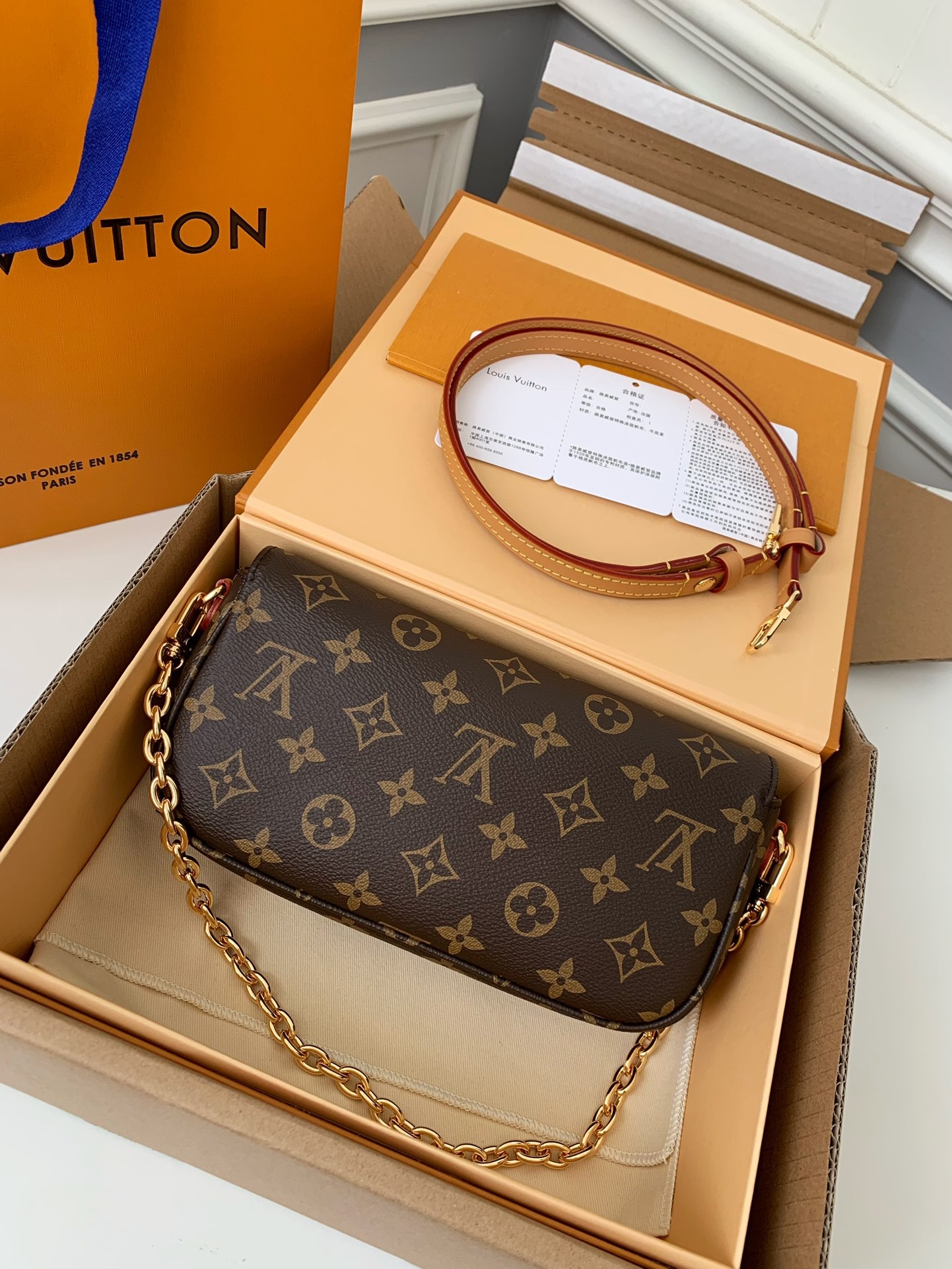 「#694」LOUIS VUITTON WALLET ON CHAIN IVY M81911 size:23.5*12*4.3cm - Image 3