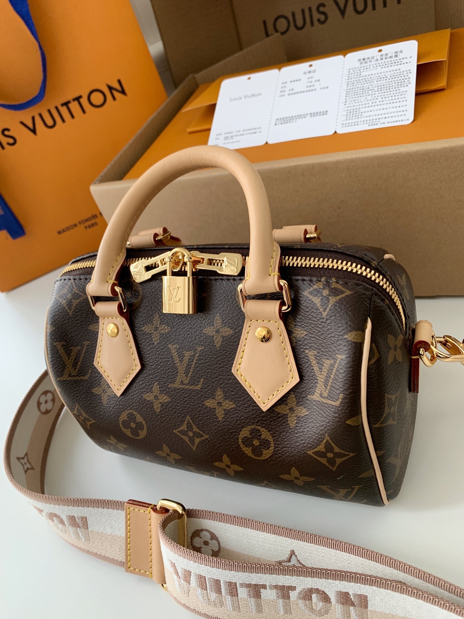 「#701」 Lovis Vuitton SPEEDY BANDOULIÈRE M46222 size:20.5*13.5*12cm - Image 4