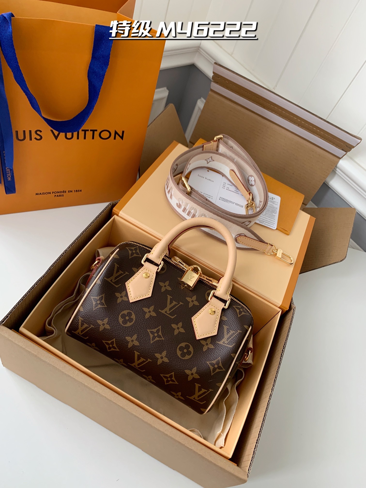 「#701」 Lovis Vuitton SPEEDY BANDOULIÈRE M46222 size:20.5*13.5*12cm - Image 2