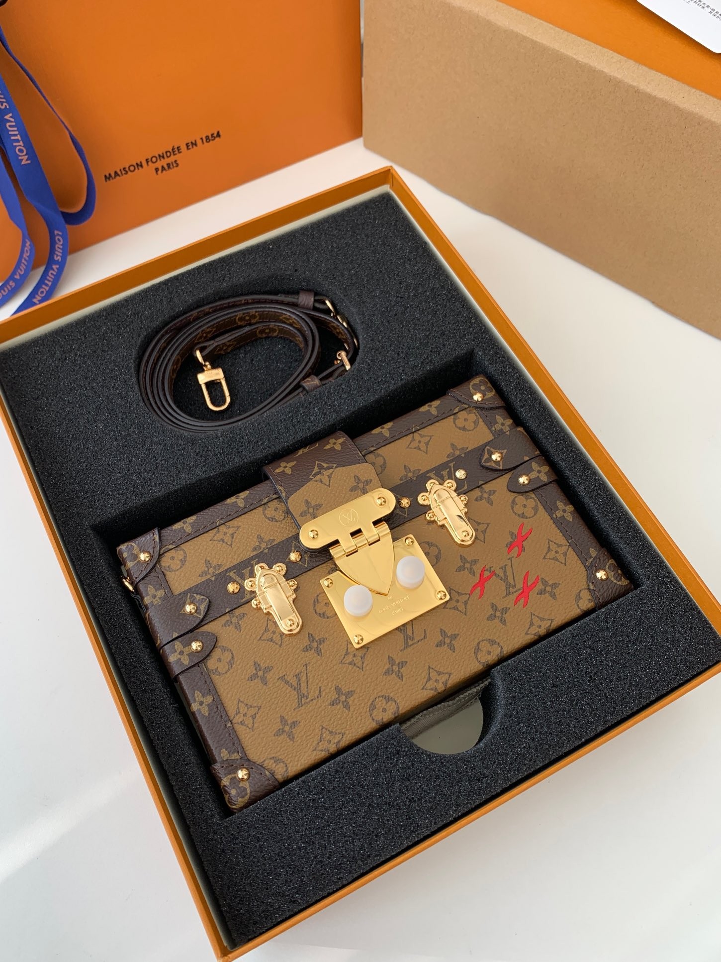 「#725」LOUIS VUITTON PETITE MALLE M44154 size: 19*12*5cm - Image 2